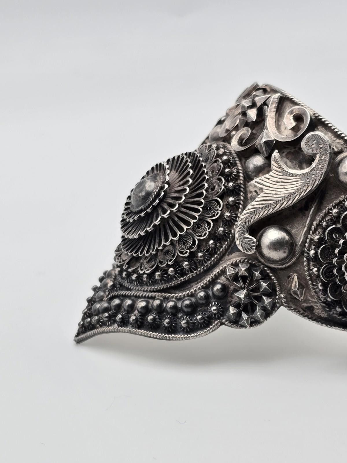 Other Vintage Sterling Silver Dancer’s Cuff Ornate Filigree 30-50s Size ONE SIZE - 6 Thumbnail