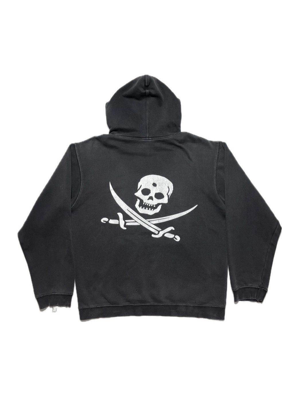 Unsound Rags 90’s VTG Perfectly Thrashed Pirate Scull Boxy Hoodie Size US L / EU 52-54 / 3 - 2 Thumbnail