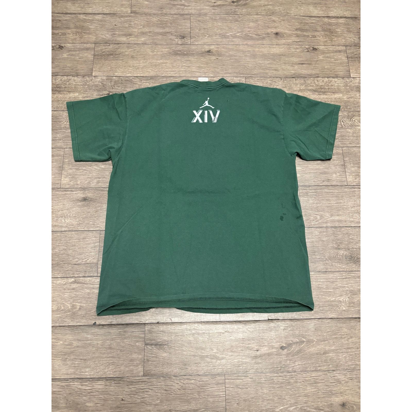 Jordan Brand × Vintage Vintage Jordan Air Nike Shoe Green Tee Sz XL 00s Size US XL / EU 56 / 4 - 4 Thumbnail