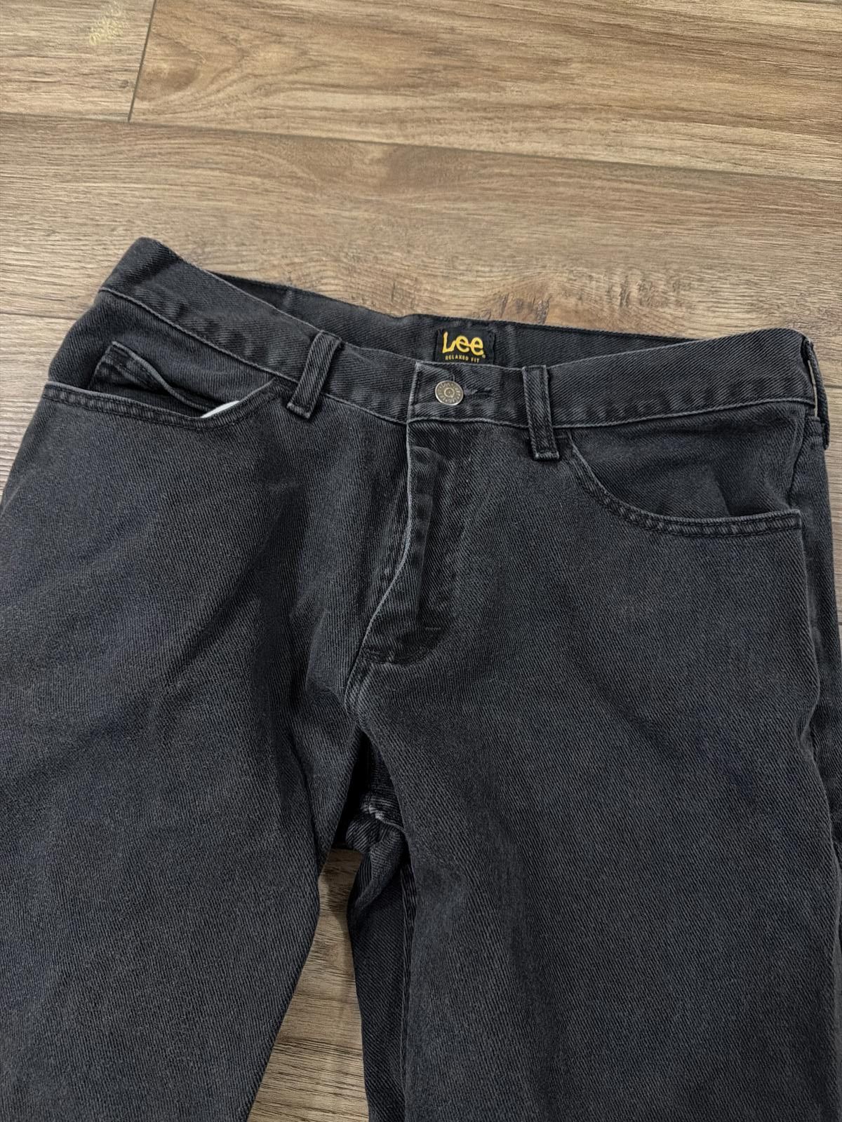 Lee Vintage Y2K Lee Relaxed Fit Black Denim Jeans 33x30 Grunge Size US 33 - 3 Thumbnail
