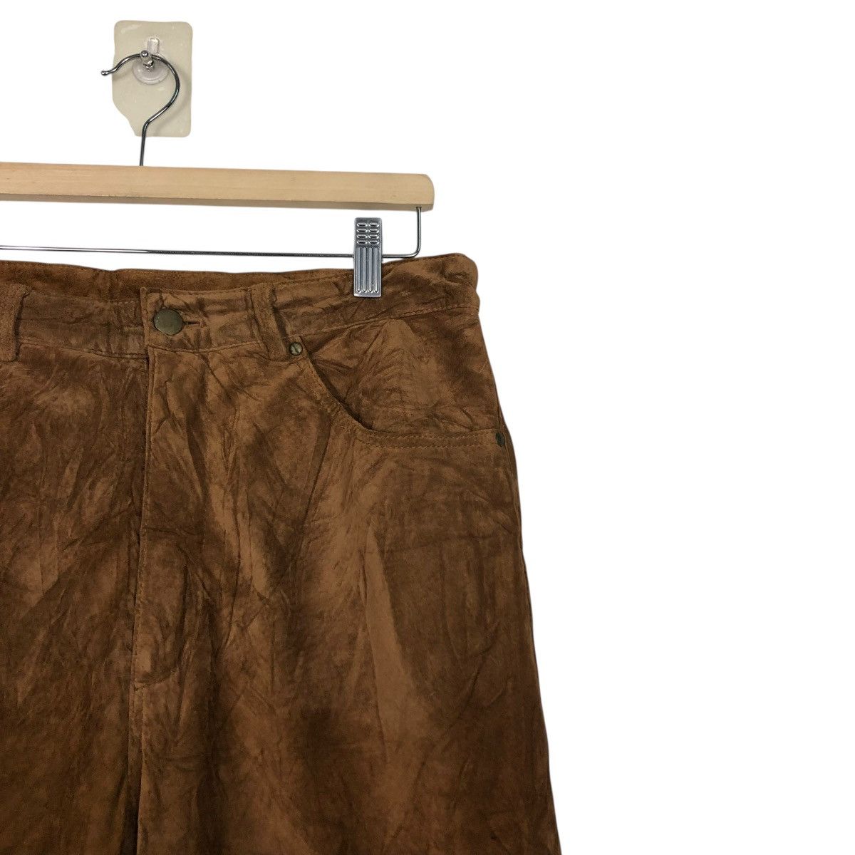 Japanese Brand 🔥VINTAGE SUEDE SOFT LEATHER PANTS BIKER HALLHUBER Size US 32 / EU 48 - 8 Thumbnail