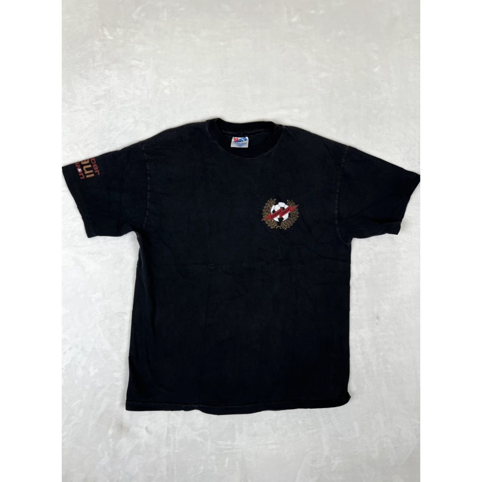 Hanes VINTAGE Hanes T-Shirt Strike First Maui Soccer Session 90s Black Short Sleeve Crew Neck Size L Men Mens Size US L / EU 52-54 / 3 - 2 Thumbnail