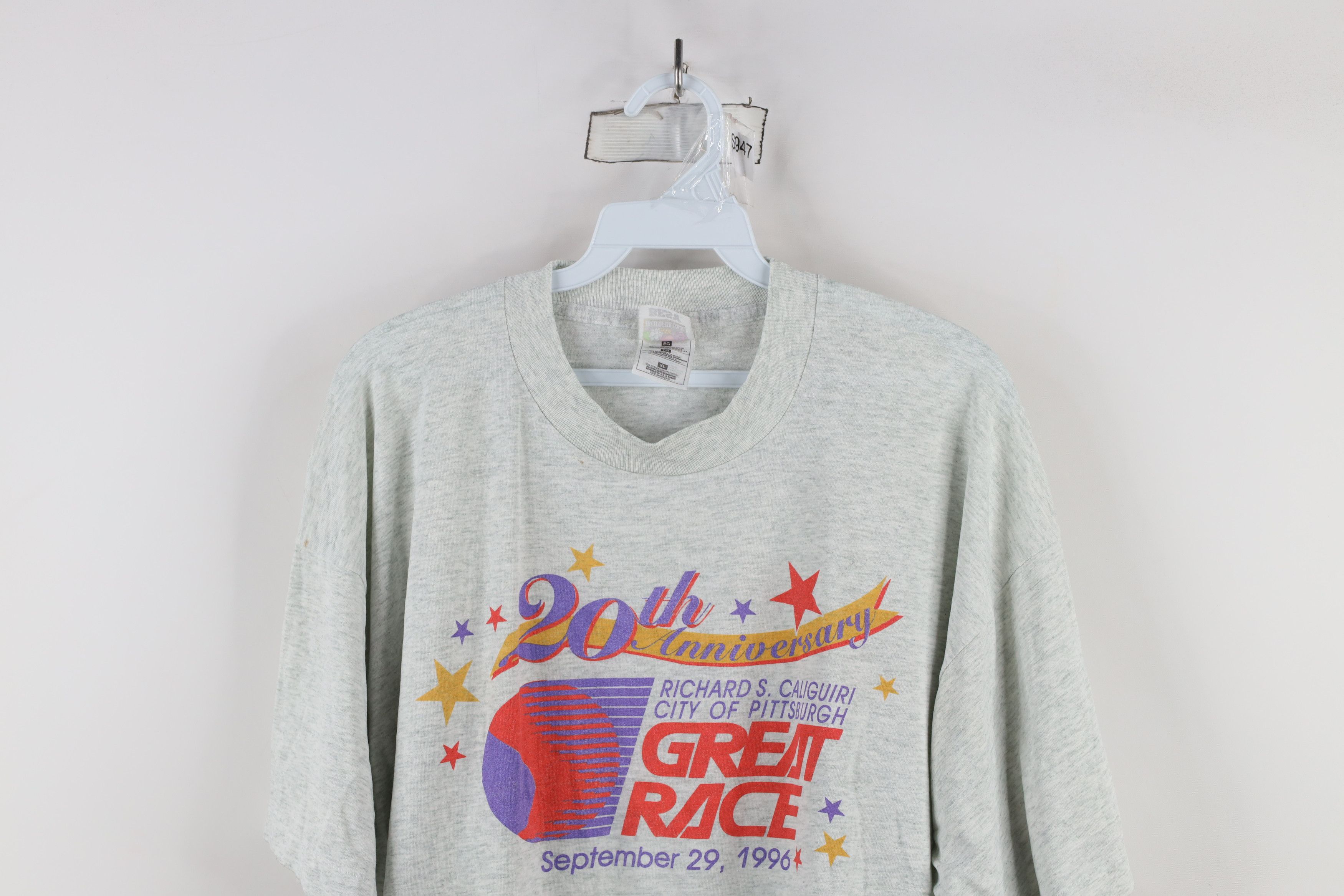 Vintage Vintage 90s Pittsburgh Great Race Running Jogging T-Shirt Size US XL / EU 56 / 4 - 2 Thumbnail