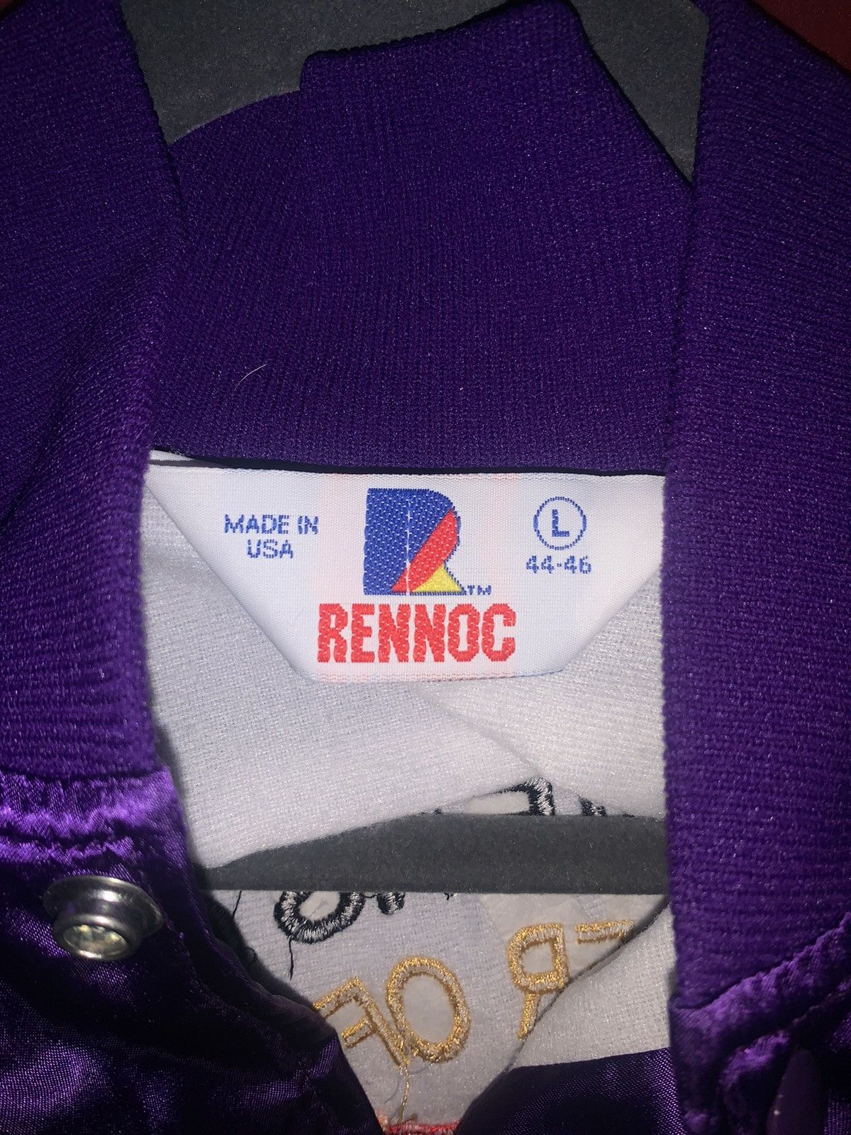 Other × Vintage Purple Satin Bomber Jacket Fully Embroidered Size US L / EU 52-54 / 3 - 4 Thumbnail
