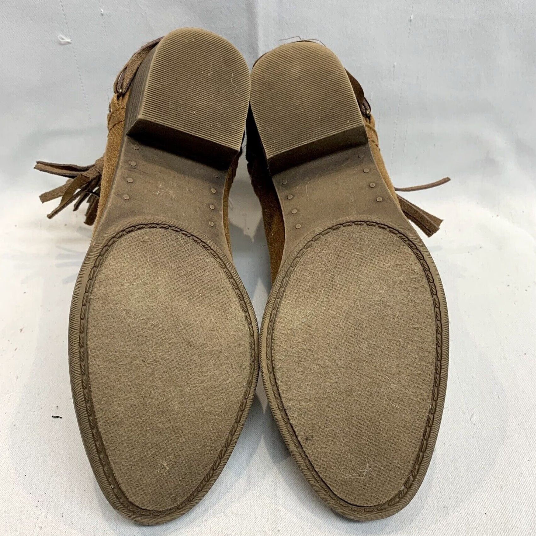 Sugar Sugar Boots Boots Women's 6 Ankle Boots Dark Camel Textile Tassels SGR-Trusted Boho-chic Tasseled Shoe Size 6 Womens Size US 6 / IT 36 - 6 Thumbnail