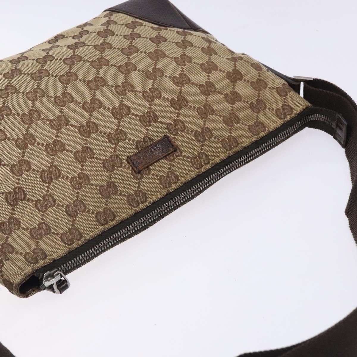 Gucci GUCCI GG Canvas Shoulder Bag Beige Silver Size ONE SIZE - 6 Thumbnail