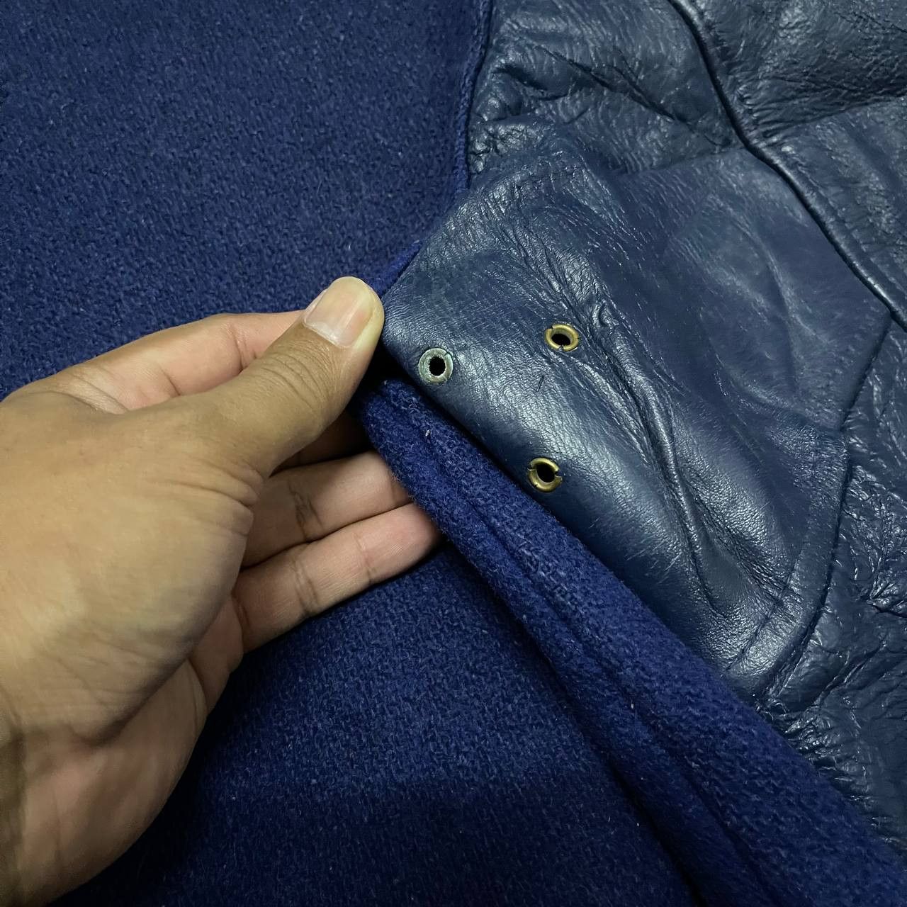 NFL Vintage 70's NFL Varsity Jacket Wool Leather Sleeve Size US M / EU 48-50 / 2 - 14 Thumbnail