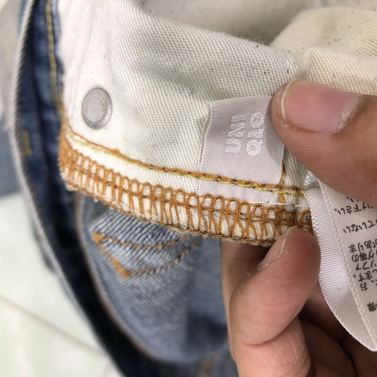 Japanese Brand 🔥90’s Vintage Distressed Denim Jeans Basic Straight S-003 Size US 34 / EU 50 - 15 Thumbnail