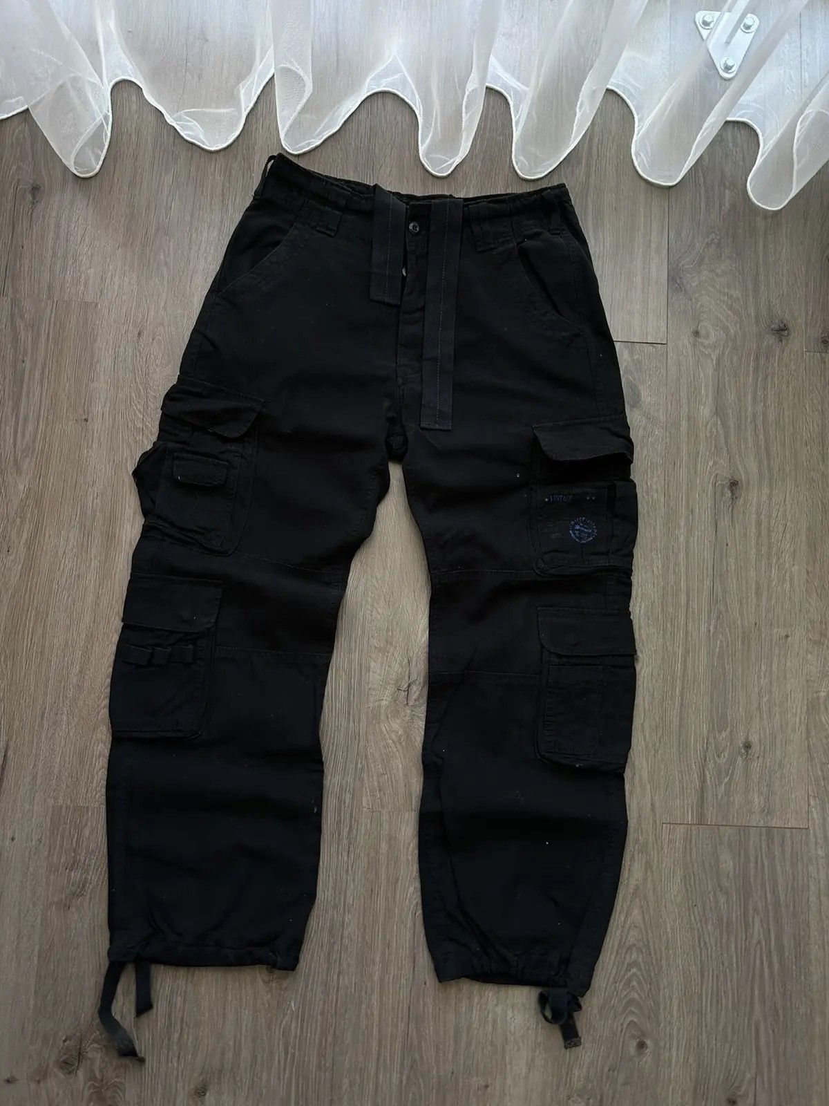 Japanese Brand × Vintage Vintage Cargo Bandit Denim Black Streetwear Pants Size US 32 / EU 48 - 6 Thumbnail