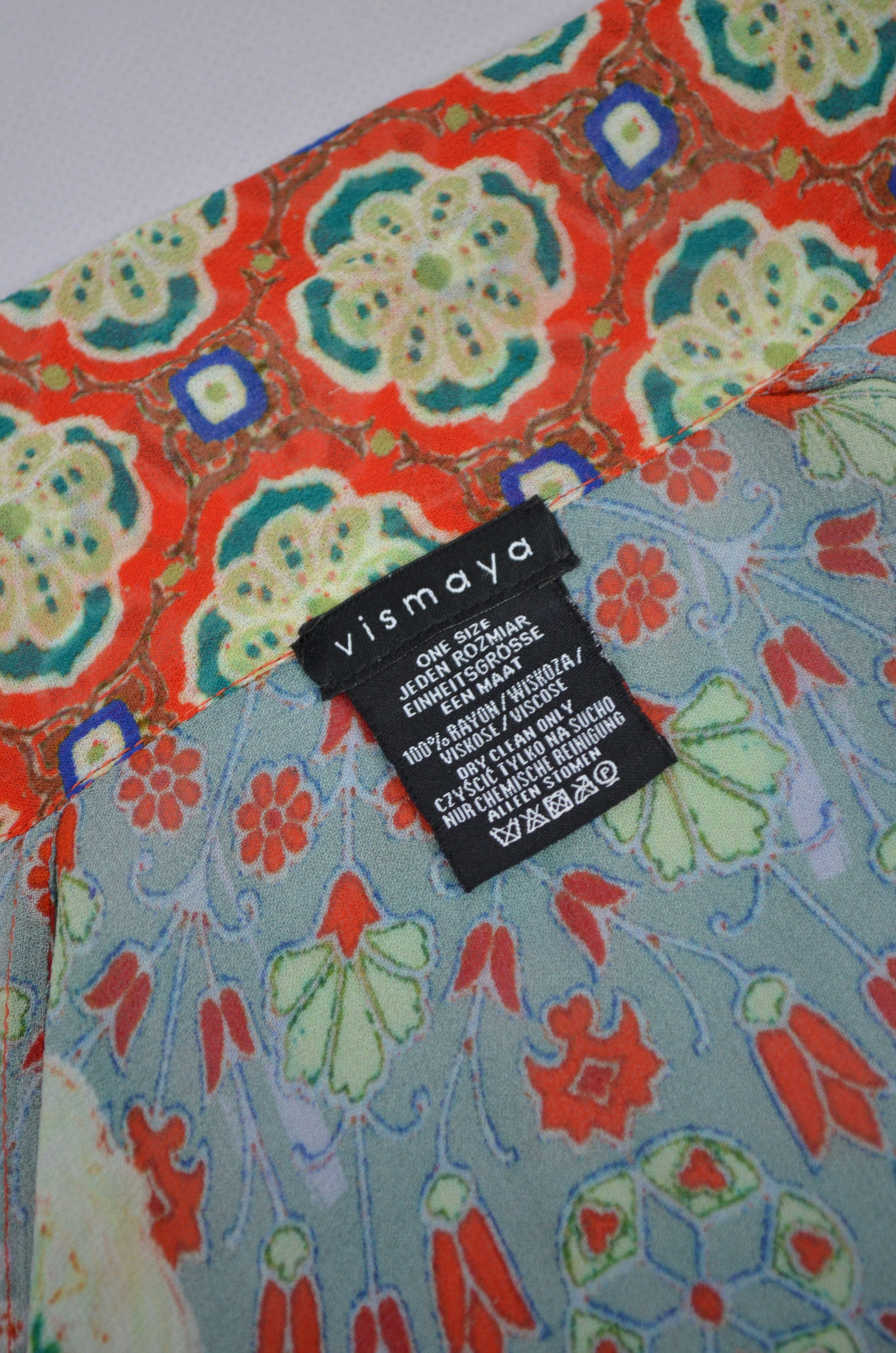 Anthropologie × Designer Anthropologie Vismaya Floral Boho Kimono Peasant Gypsy OS Size ONE SIZE - 10 Thumbnail