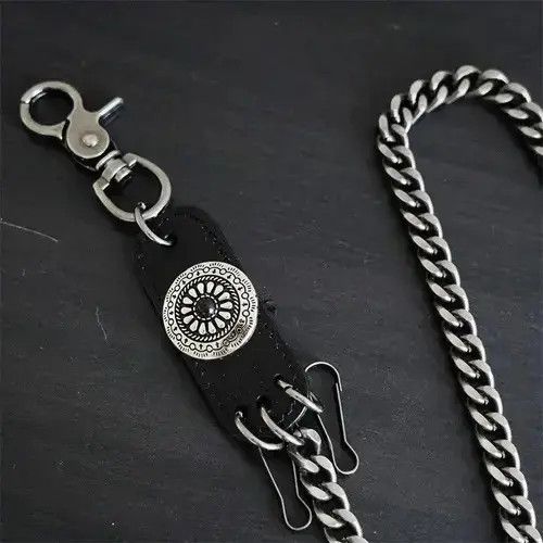 Other Hip Hop Punk Leather Skull Metal Wild Pants Chain Wallet🔥🔥 Size ONE SIZE - 3 Thumbnail