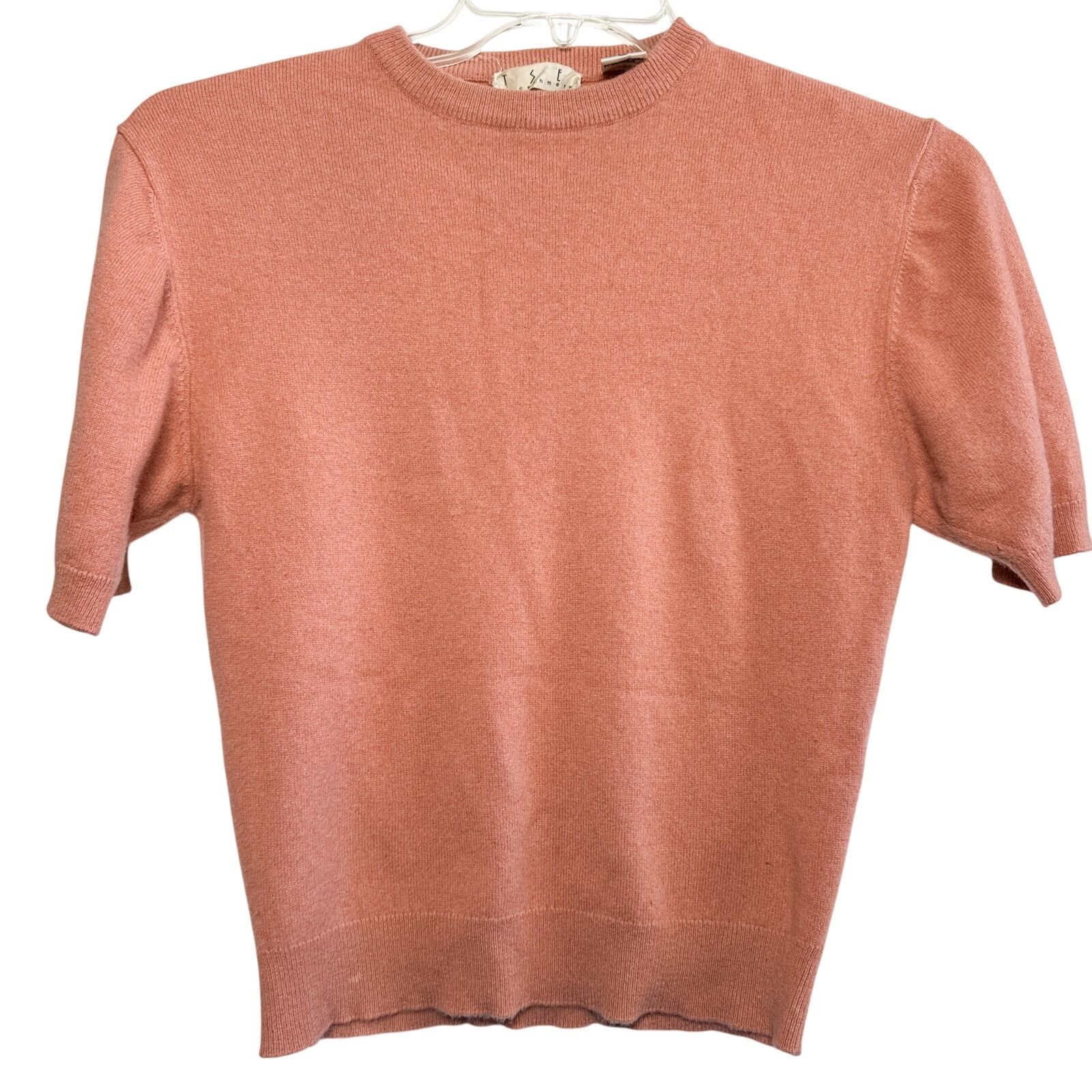 Vintage Vintage ISE 100% Cashmere Sweater Medium Rose Coral Pink Top Size M / US 6-8 / IT 42-44 - 1 Thumbnail