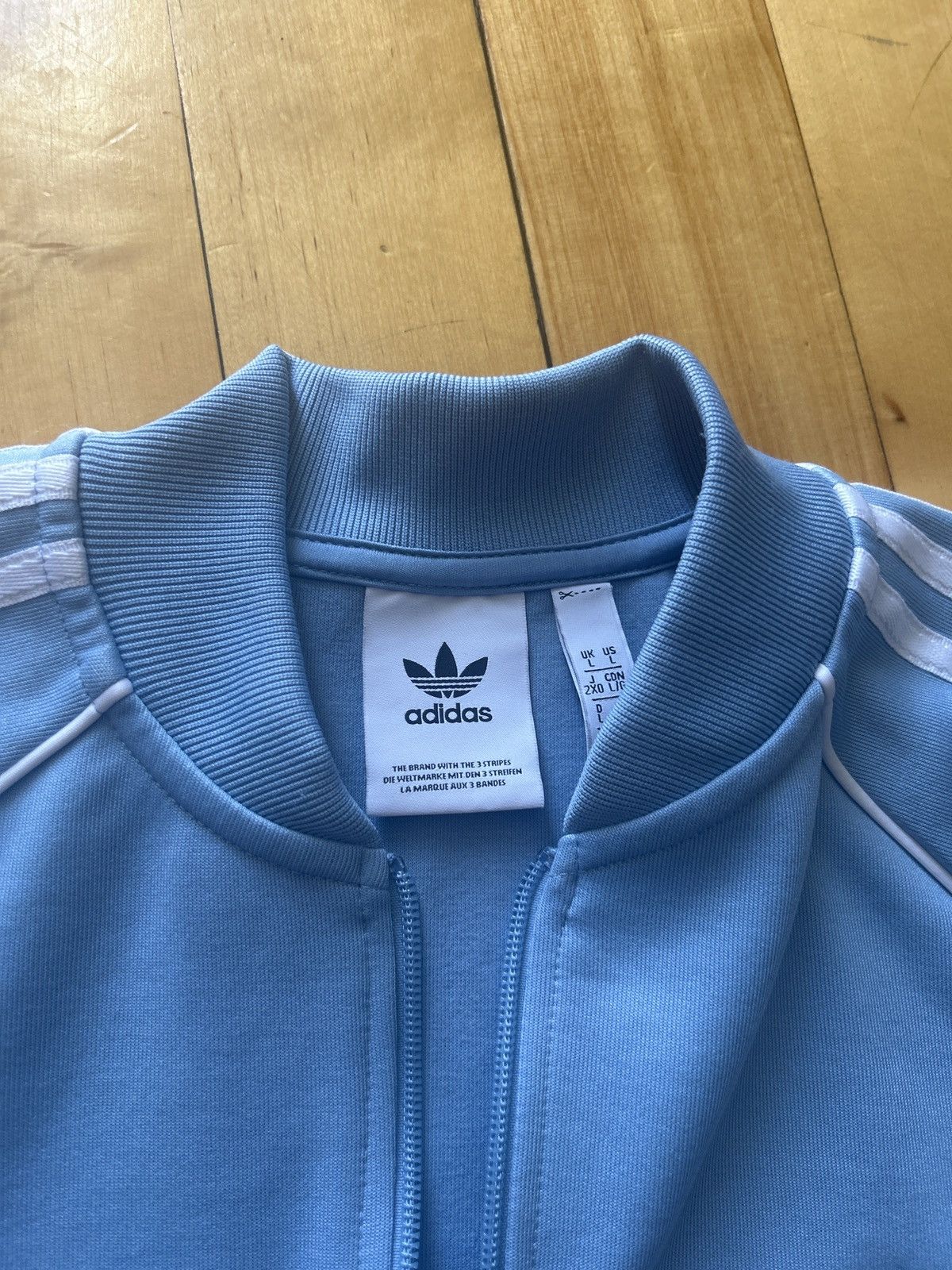 Adidas Adidas Superstar Track Top light blue+white Size US L / EU 52-54 / 3 - 5 Thumbnail