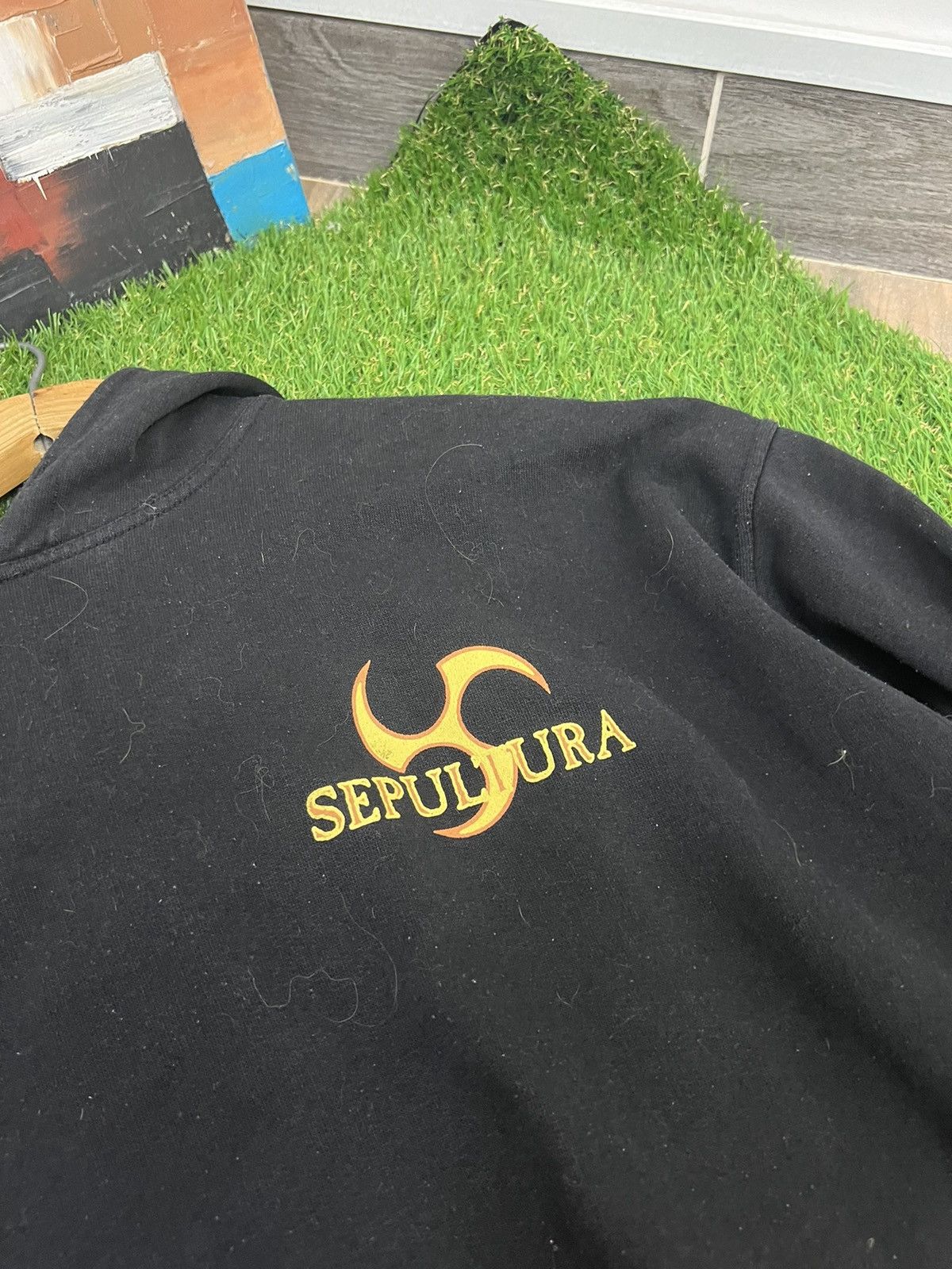 Band Tees Vintage 1993 / 1998 Sepultura Rock Band Hoodie Size US L / EU 52-54 / 3 - 15 Thumbnail