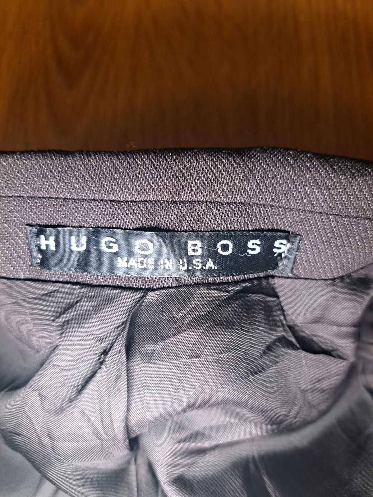 Hugo Boss Hugo Boss Sport Coat Mens 40R Brown Striped Virgin Wool Size 40R - 3 Thumbnail