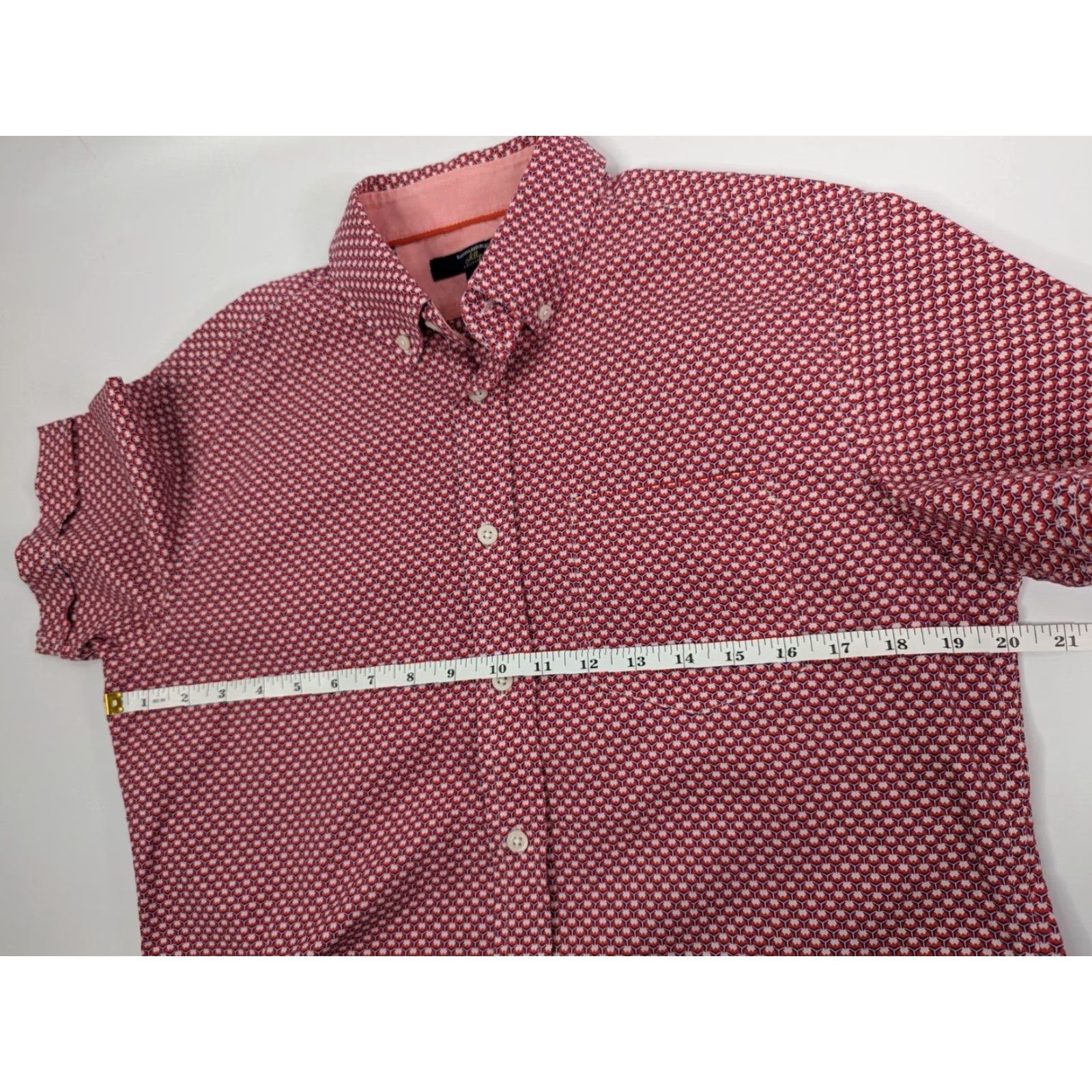 Banana Republic VINTAGE Banana Republic Milly Collection Short Sleeve Button Down Shirt Red Small No Size US S / EU 44-46 / 1 - 7 Thumbnail
