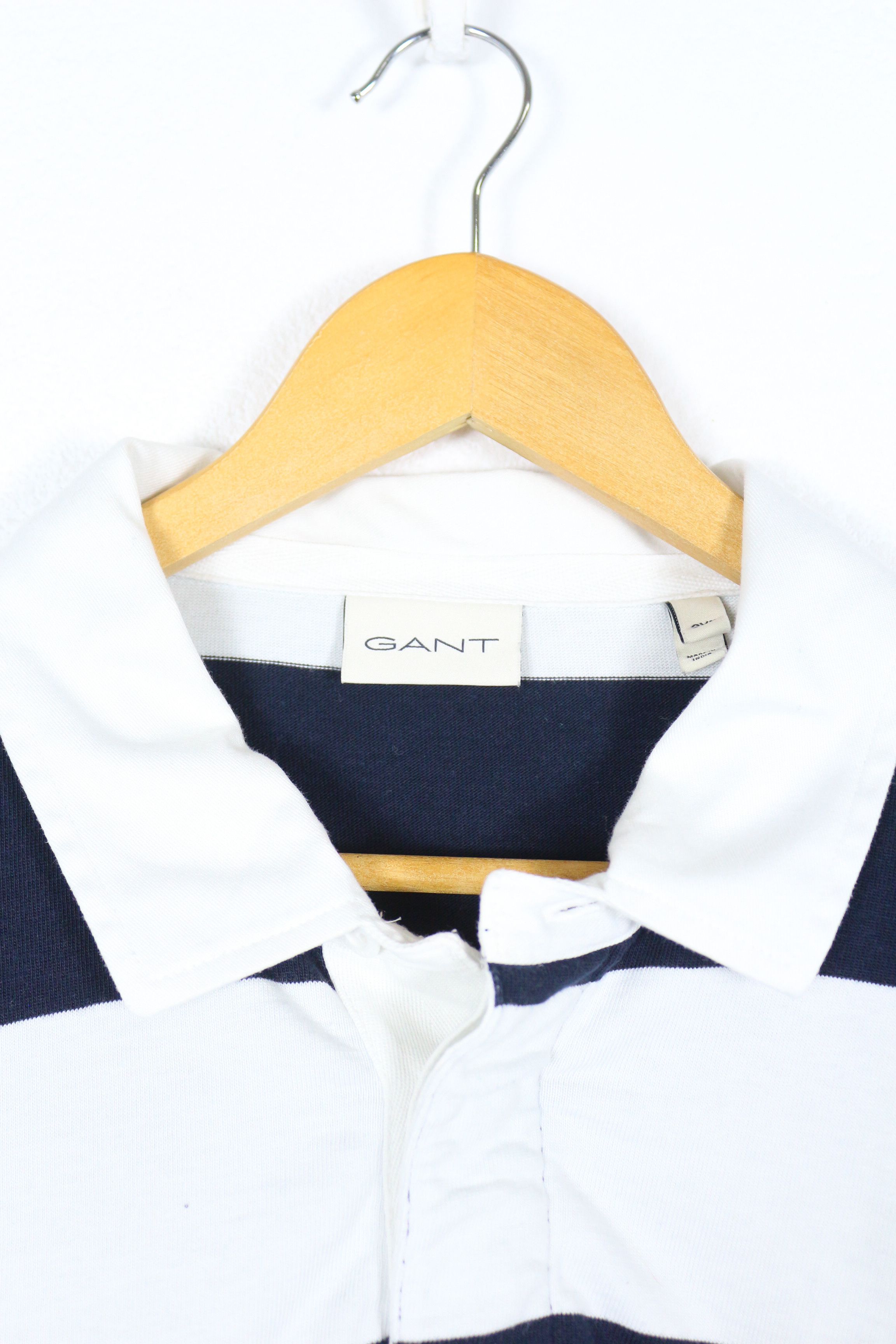 Gant × Vintage Vintage Gant Logo Striped Preppy Rugby Polo Shirt Size US XXL / EU 58 / 5 - 3 Thumbnail