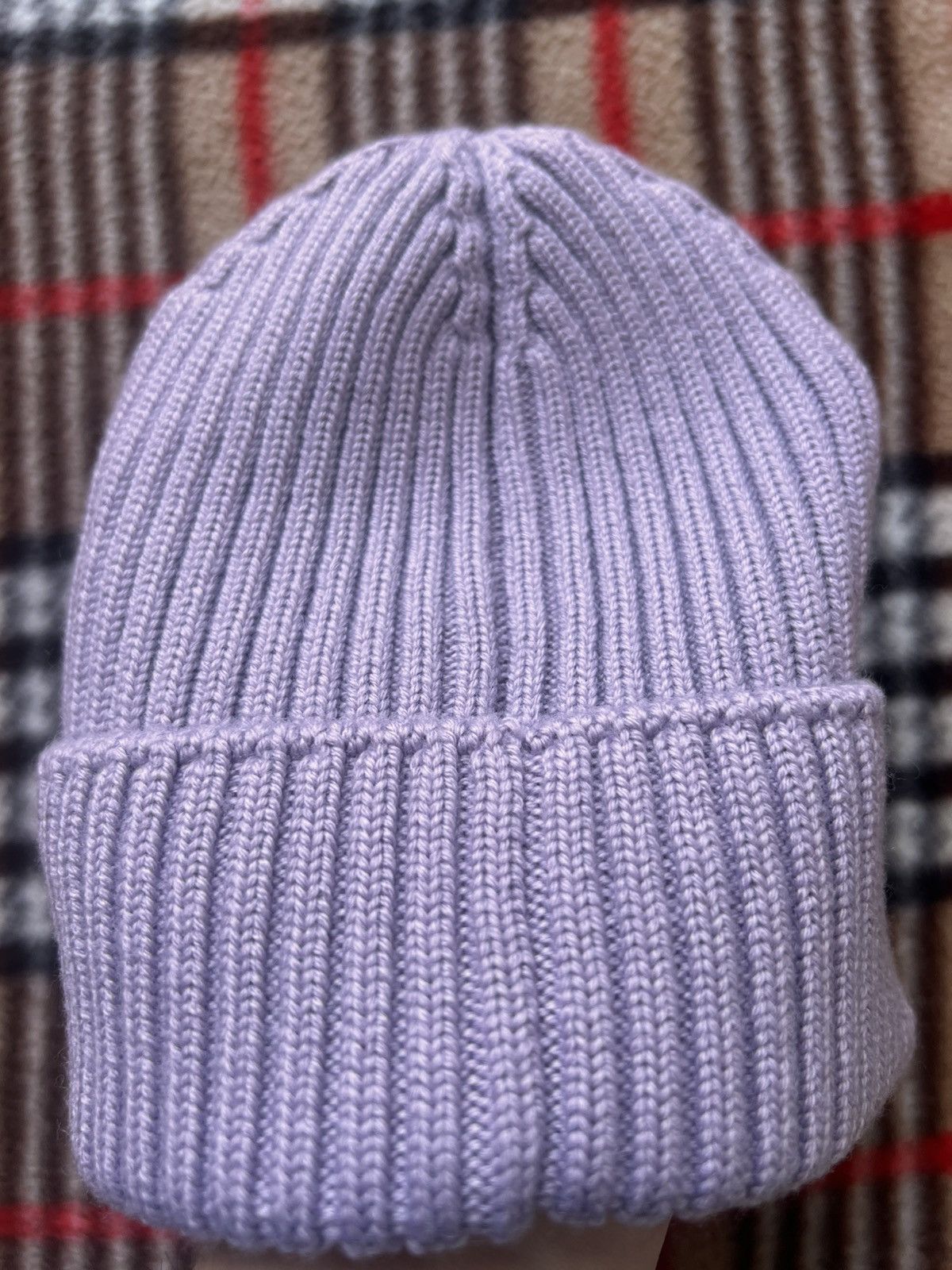 Moncler Moncler Berretto Tricot Beanie Lilac cap hat wool logo purpl Size ONE SIZE - 7 Thumbnail