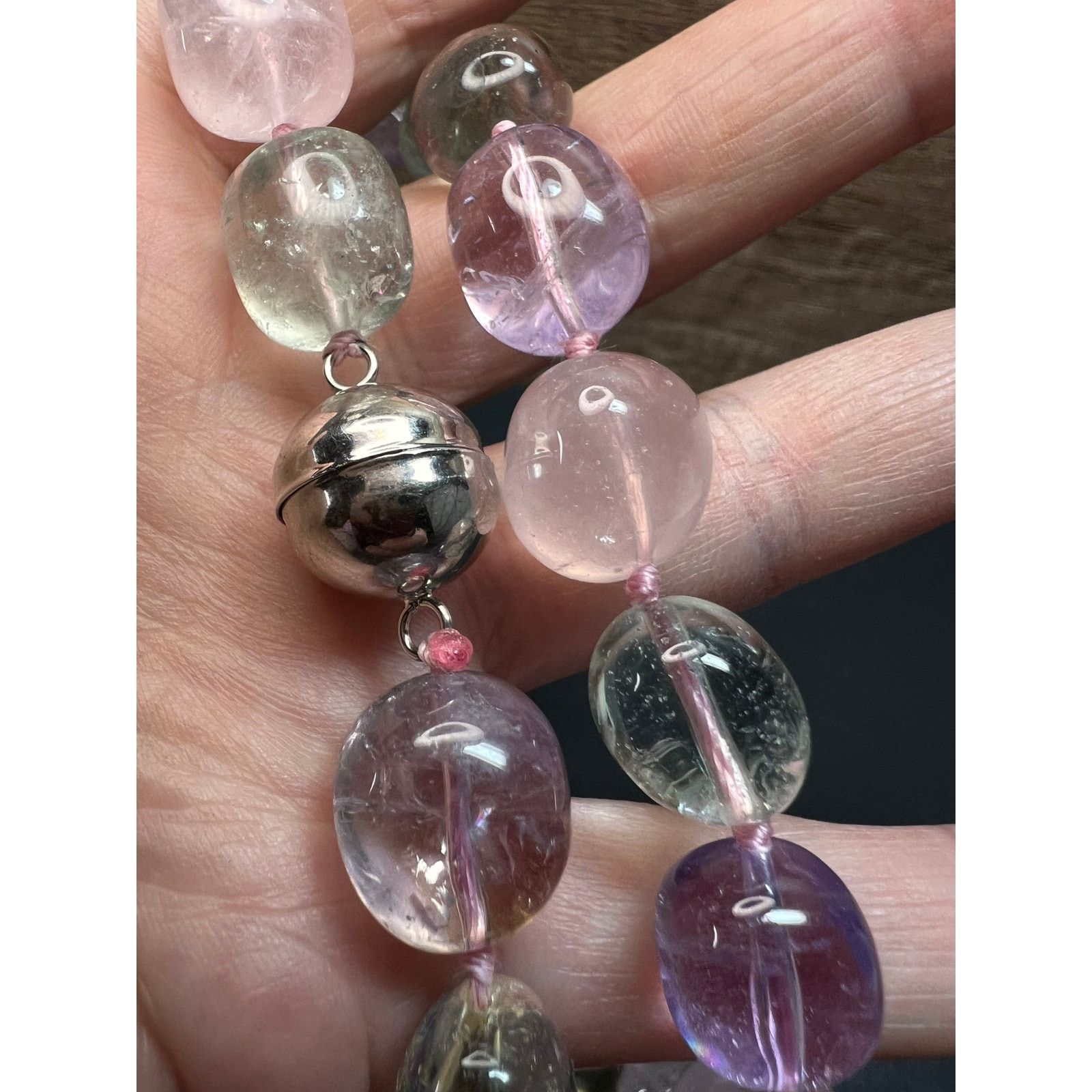 Other NEW Multi quartz knotted necklace with 925 magnetic clasp Size ONE SIZE - 3 Thumbnail