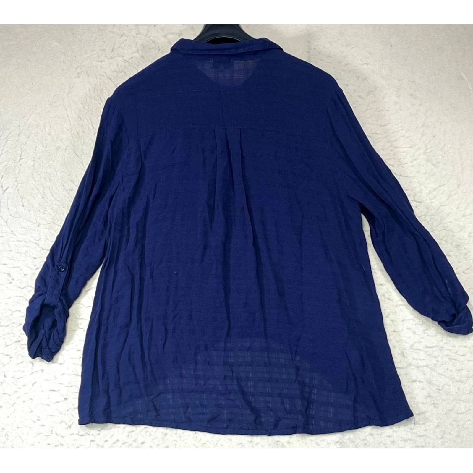 Lucky Brand Lucky Brand Blue Long Sleeve Blouse Women XL Casual Sleeve Pullover Size XL / US 12-14 / IT 48-50 - 2 Thumbnail