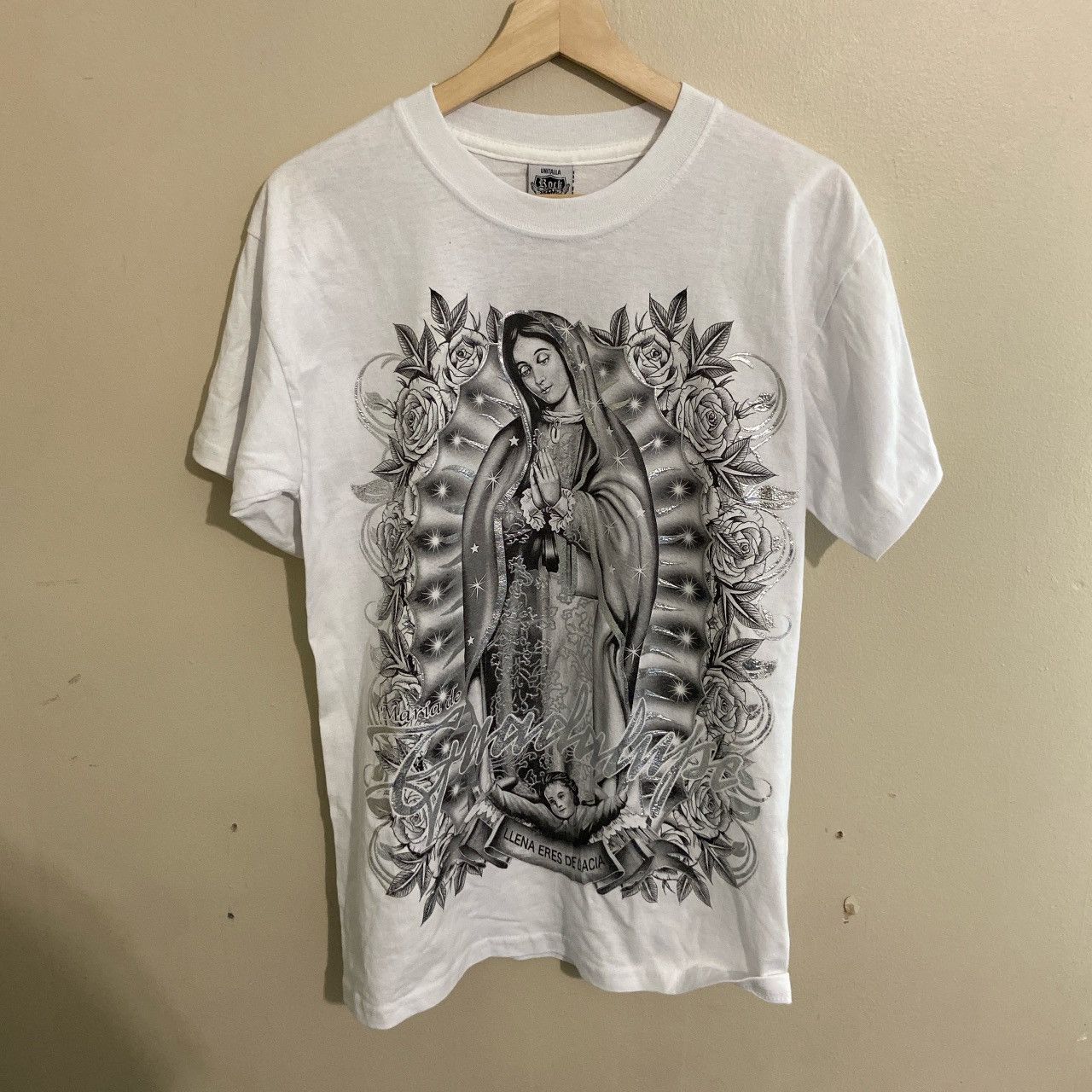 Affliction × Vintage Vintage 2000s Virgin Mary Y2K Tee Size US L / EU 52-54 / 3 - 1 Thumbnail