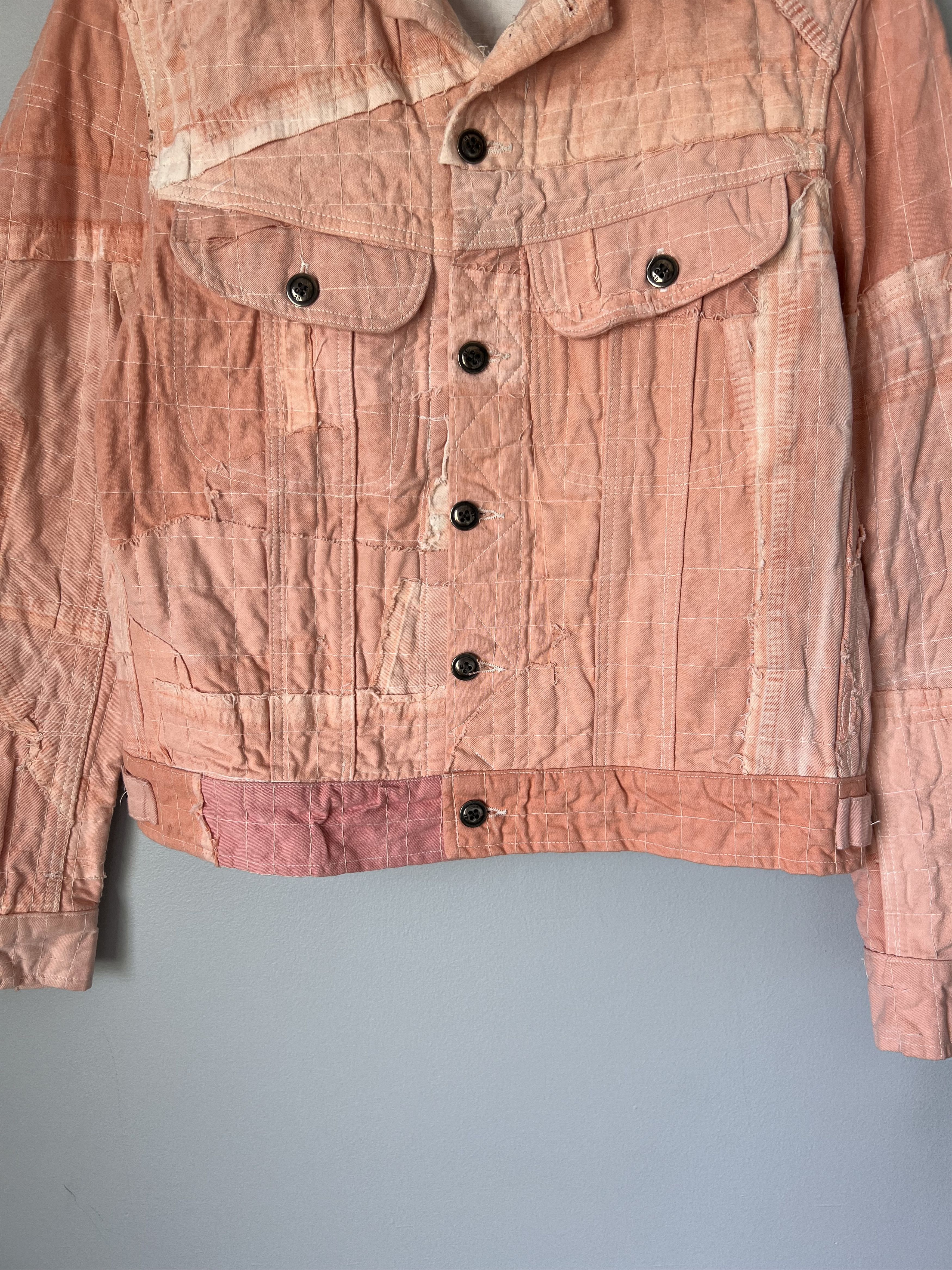 Greg Lauren Greg Lauren Stitchwork Trucker Jacket in Pink Size US M / EU 48-50 / 2 - 3 Thumbnail