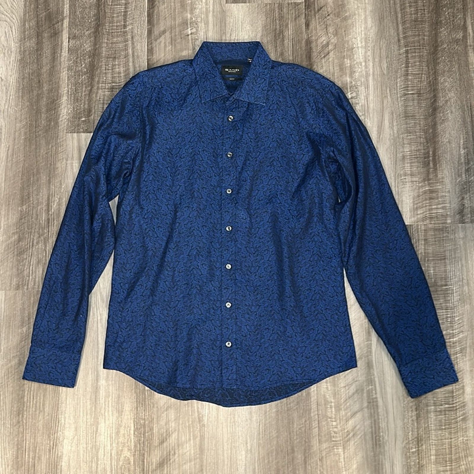 SAND Sand Slim Fit Long Sleeve Button Down 16.5 42 (Large) Size US L / EU 52-54 / 3 - 2 Thumbnail