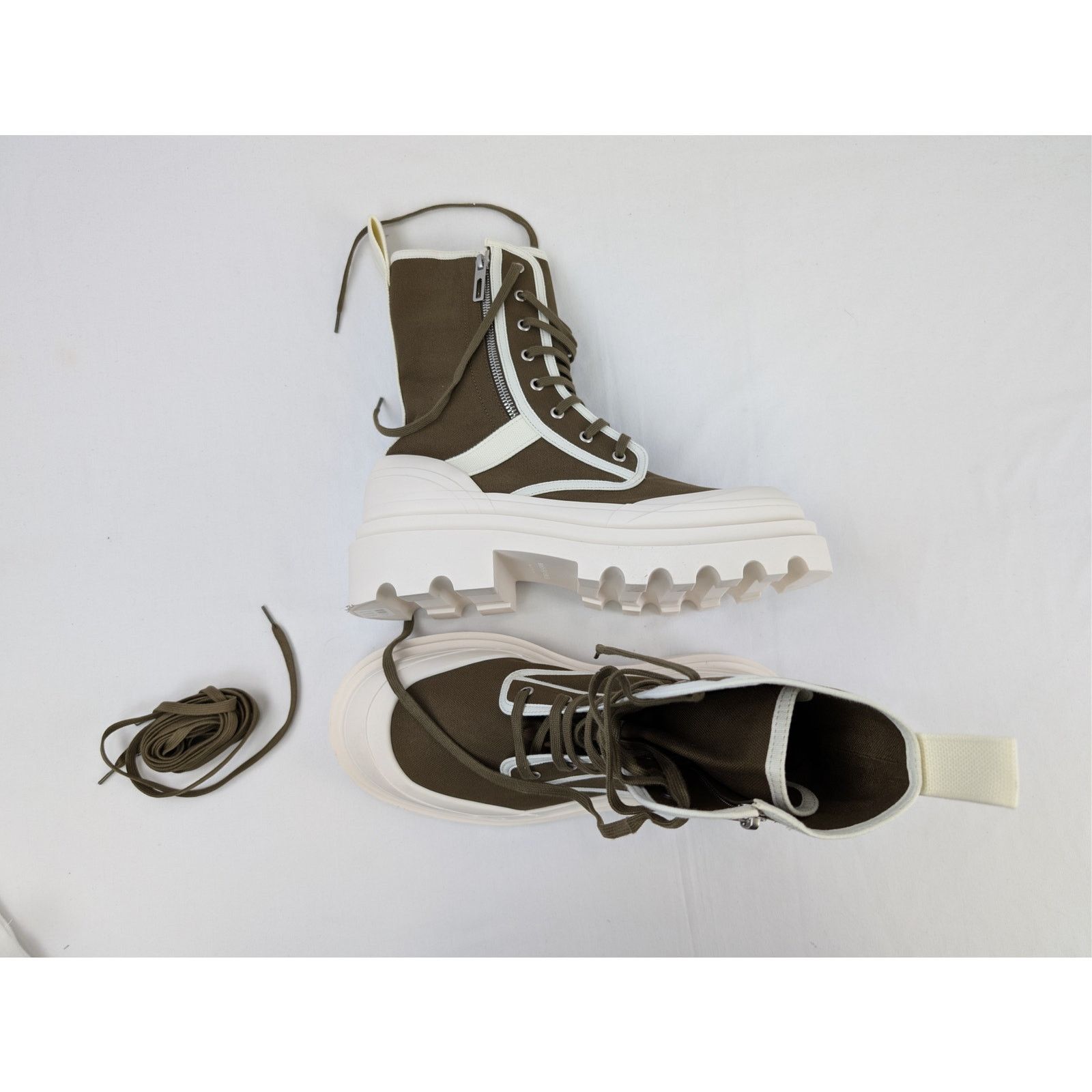 Bottega Veneta o1rshd1 Q:2 / Canvas Boots Fabric in Liana-White Size US 11 / EU 44 - 1 Thumbnail
