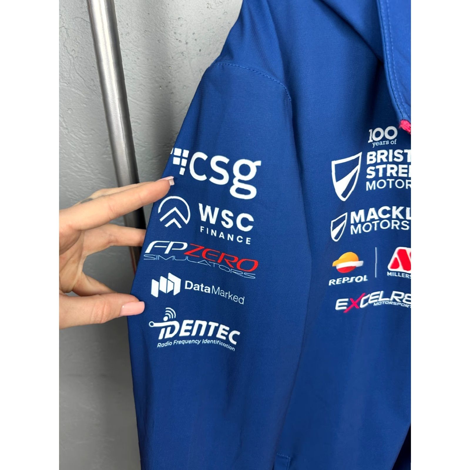 Vintage Excelr8 Motorsport Mens Windbreaker Jacket XL3 3XL Blue Zip Full Zip Jacket Racing Windbreaker Mens 3XL Size US XXL / EU 58 / 5 - 3 Thumbnail