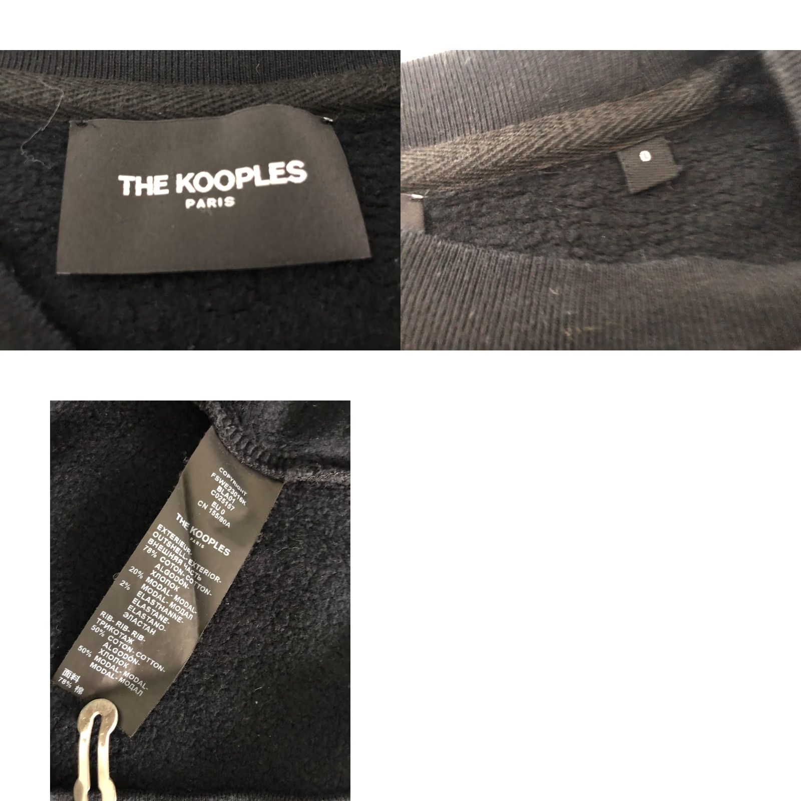The Kooples The Kooples Sweatshirt Logo Black Cotton Modal Elastane Crew Neck Long Sleeve Women Size 0 Regular Pullover Shirt Vintage No Size XS / US 0-2 / IT 36-38 - 8 Thumbnail