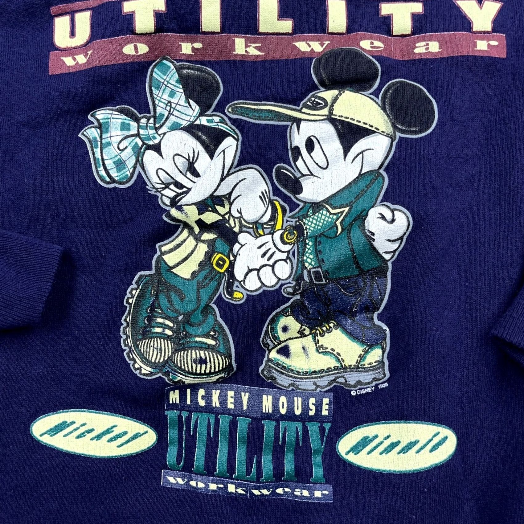 Disney Vintage Disney Sweatshirt Women L Blue Crewneck Mickey Mouse Minne Mouse 90s Cartoon TV & Movie Characters Mens Womens Girls Boys Size L / US 10 / IT 46 - 3 Thumbnail