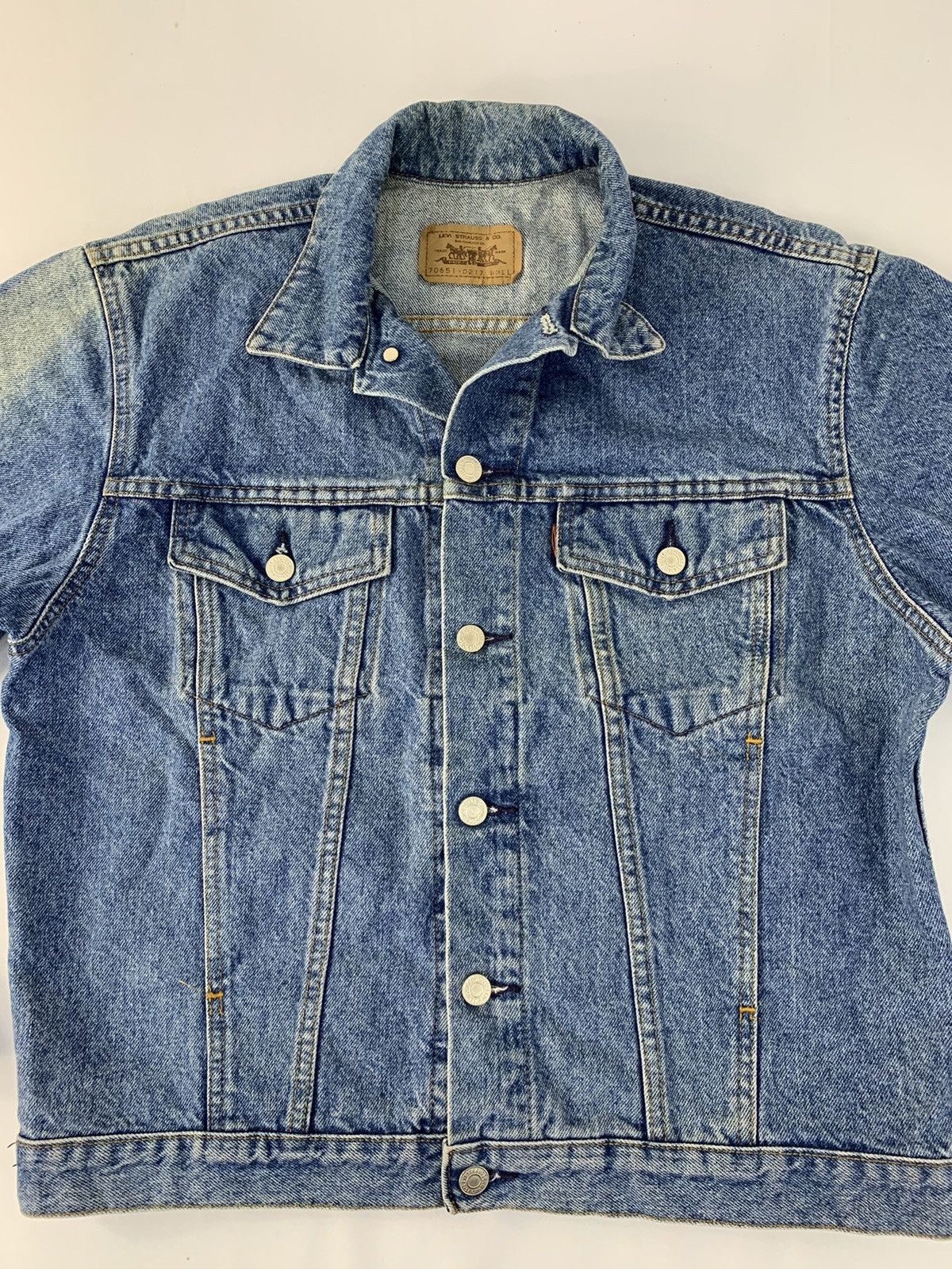 Levi's Vintage Clothing 90s Levis Western Trucker Light Indigo Denim Jacket Size US M / EU 48-50 / 2 - 2 Thumbnail