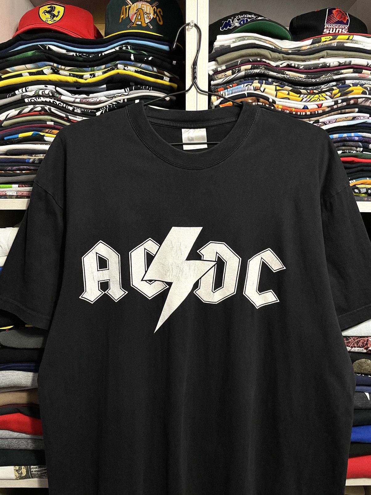 Band Tees Vintage 90s AC/DC Rock Metal Band T-Shirt Faded Black Size US XL / EU 56 / 4 - 4 Thumbnail
