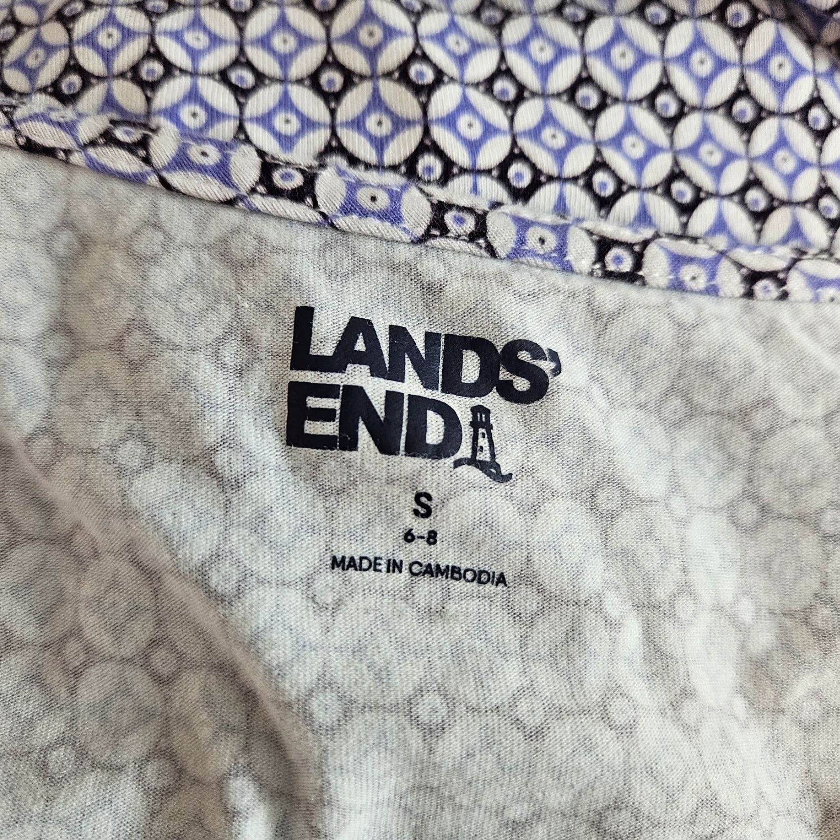 Lands' End Lands End Womens Maxi Dress Size S Purple White Sleeveless Square Neck Pockets Size S / US 4 / IT 40 - 5 Thumbnail