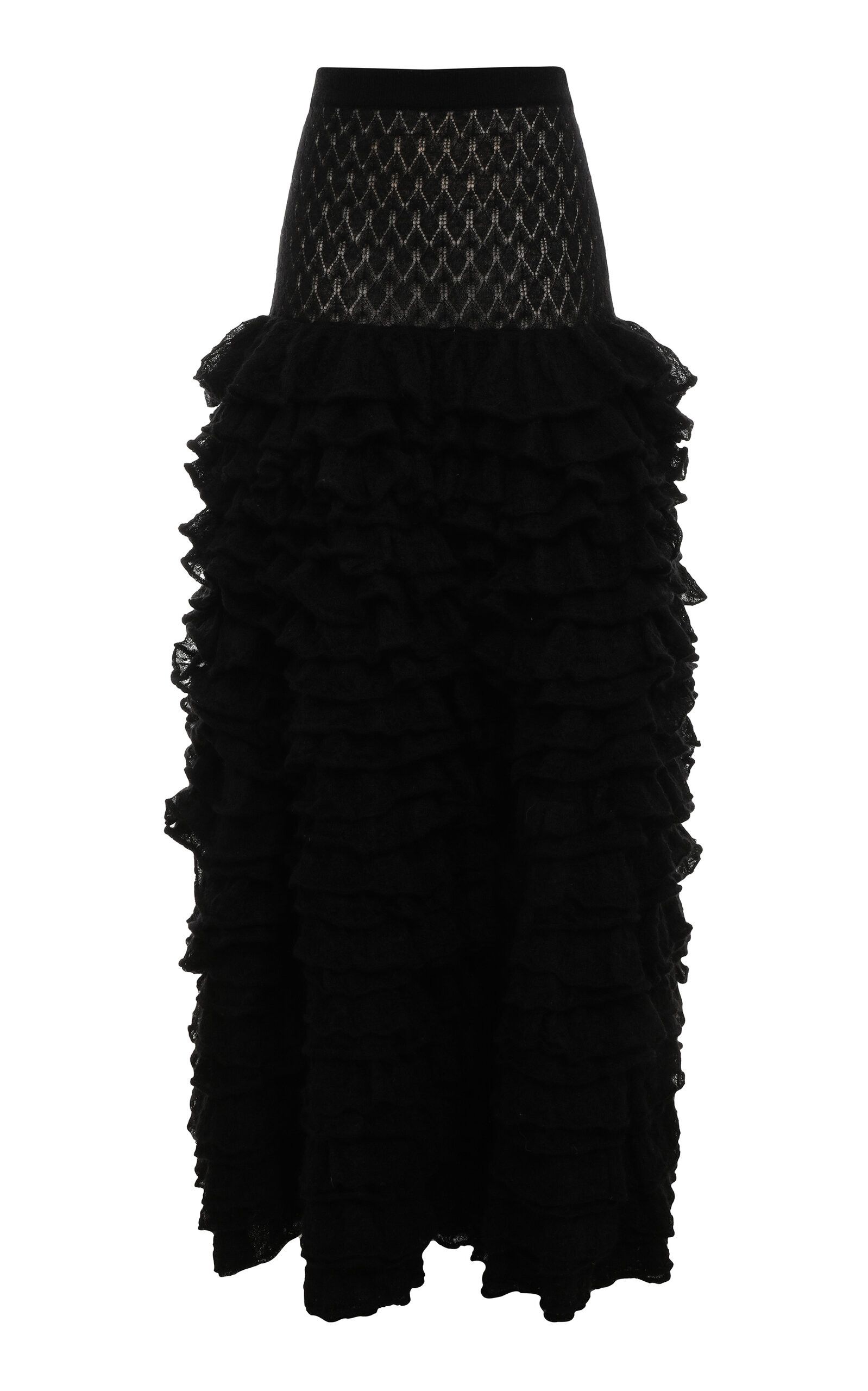 Zimmermann oc11z0425 Luminosity Lace Frill Skirt in Black Size 25" / US 0 / IT 36 - 1 Preview