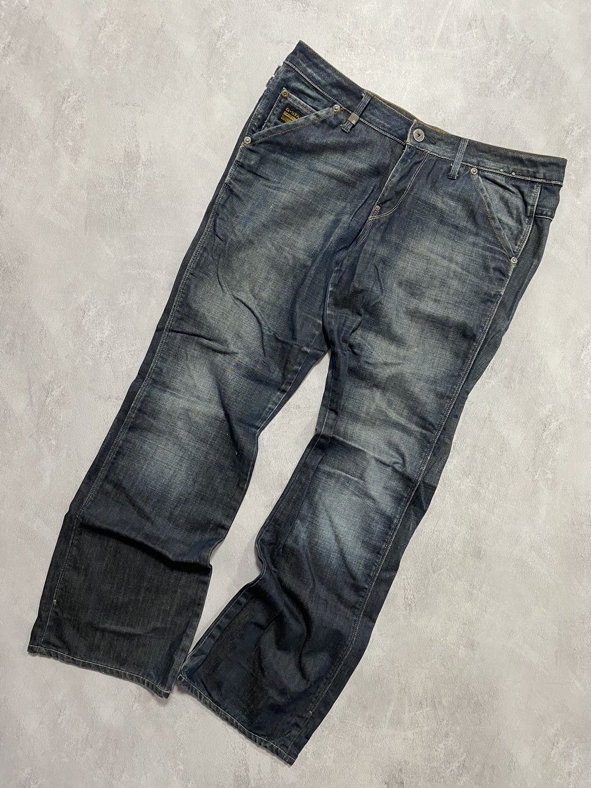 G-Star Vintage G-Star Denim Pants Jeans Double Knee Faded 3301 Size US 31 - 1 Thumbnail