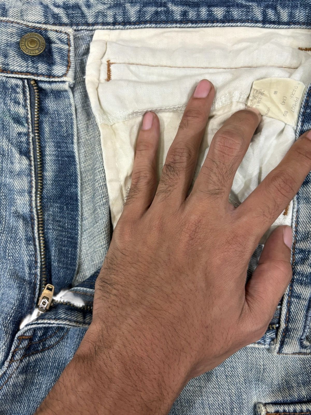 Japanese Brand Vintage Japanese Brand Cargo Distressed Baggy Jeans Size US 34 / EU 50 - 9 Thumbnail
