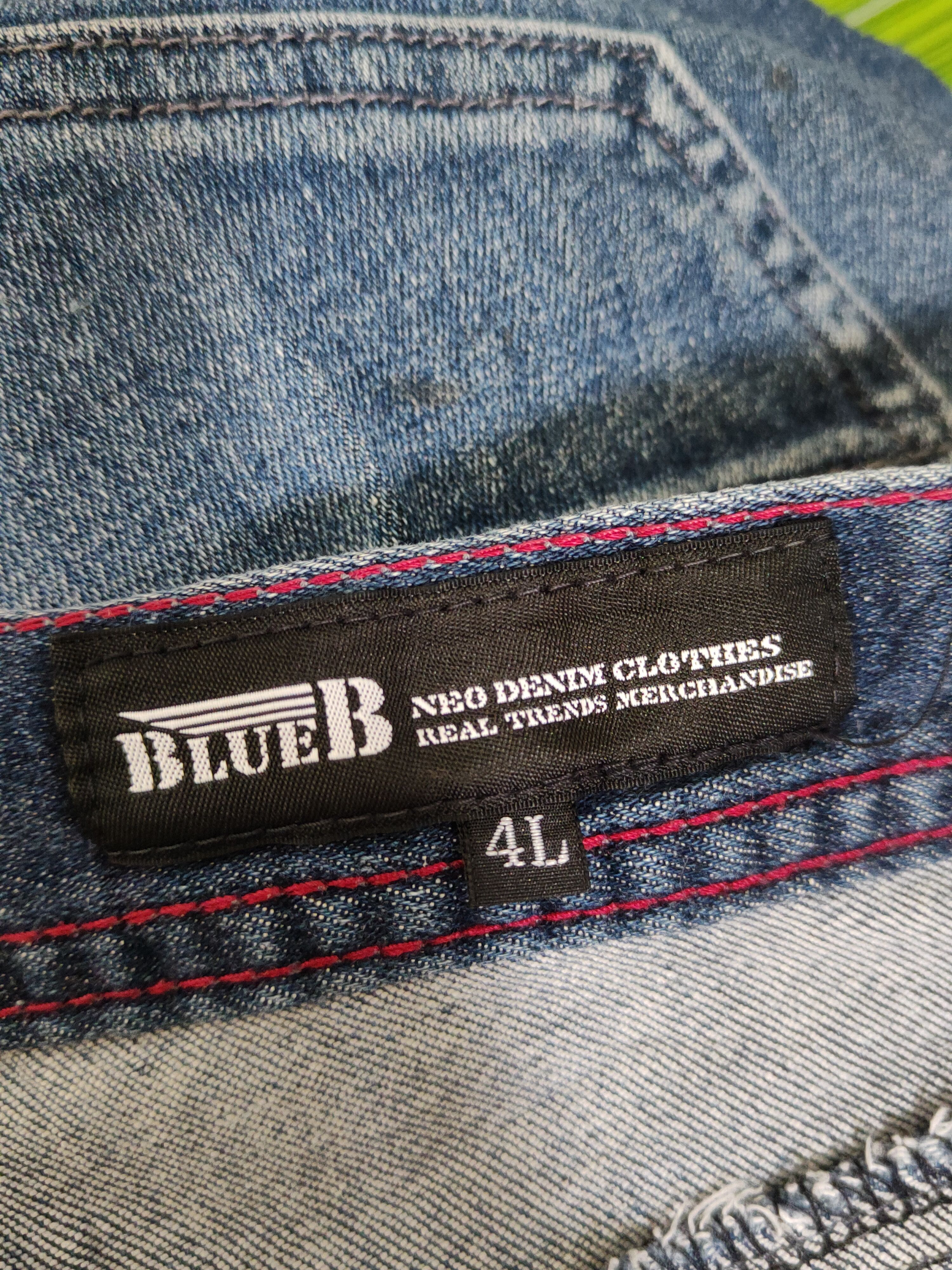 Japanese Brand BlueB Blue Distressed vintage Ripped Jeans #S2527 Size US 38 / EU 54 - 18 Thumbnail
