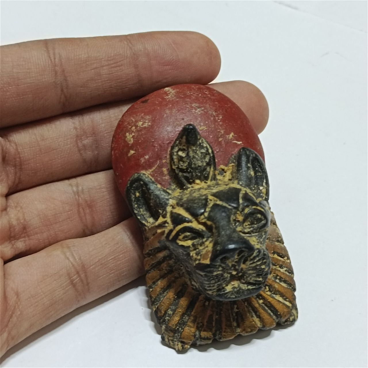Other Ancient Egyptian Bastet head pendant, cat dess carving Size ONE SIZE - 6 Thumbnail
