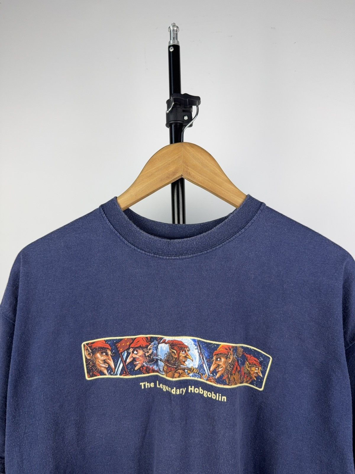Vintage 00s Humour Hobgoblin Promo T-Shirt Fantasy Graphic Blue Tee Size US L / EU 52-54 / 3 - 2 Thumbnail
