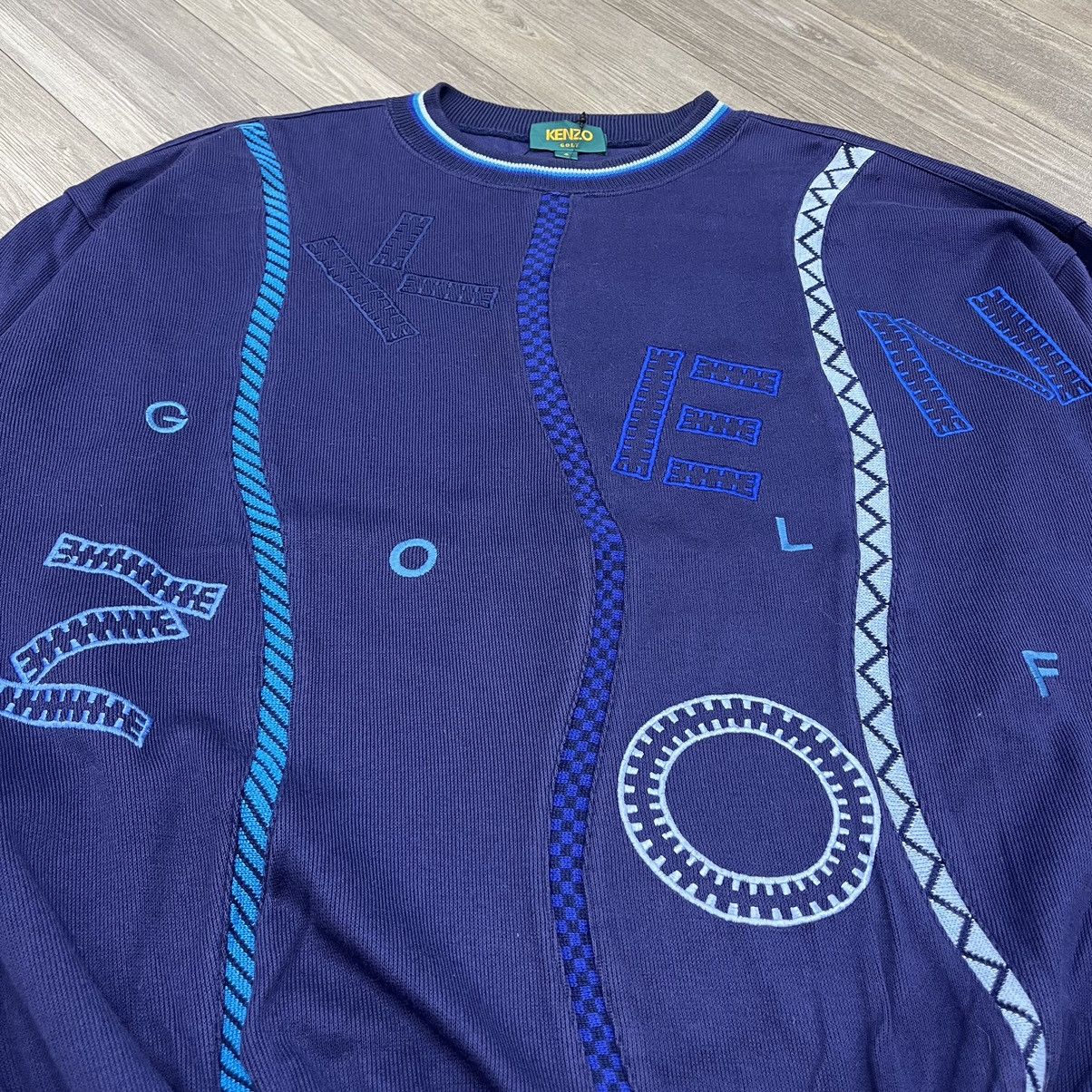 Japanese Brand × Kenzo × Vintage Vintage Kenzo Golf Sweatshirt Embroidery Big Logo Size US XL / EU 56 / 4 - 3 Thumbnail