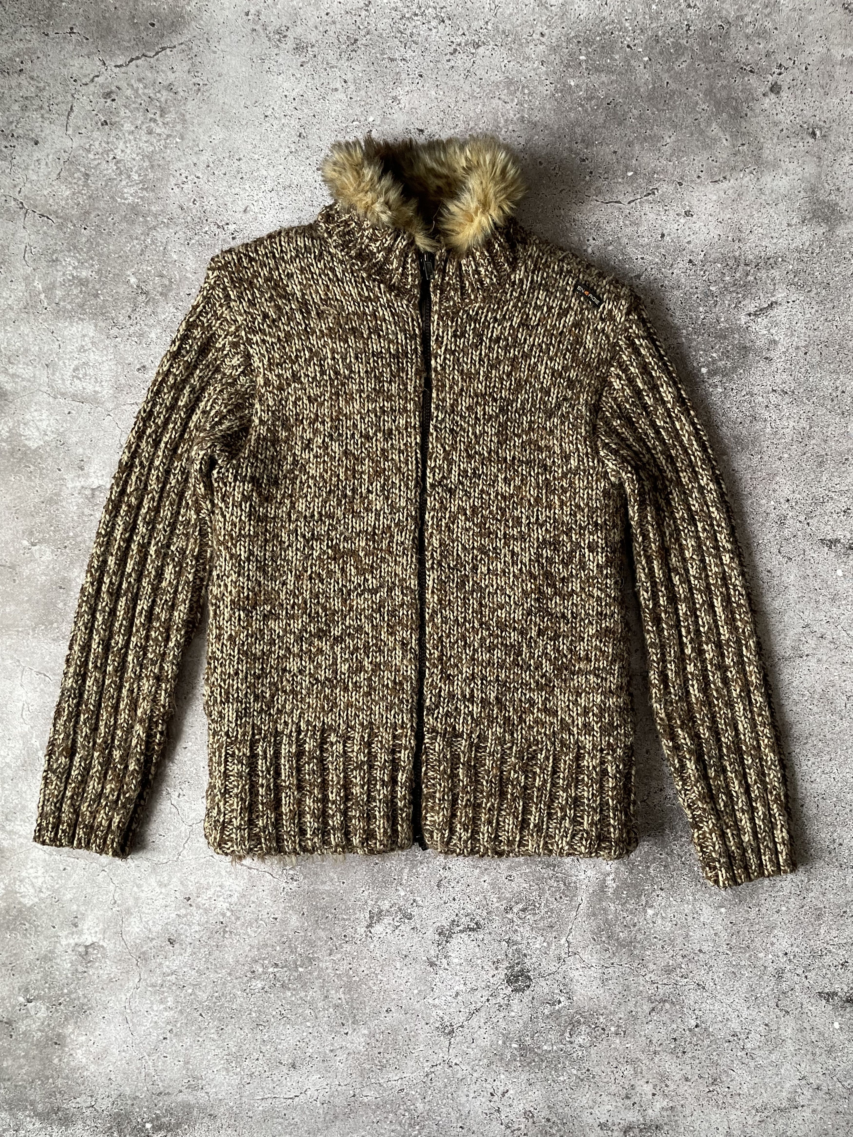 Sixty Energie Sixty SpA Italy Archive Fur Lined Zip Up Cardigan Size US M / EU 48-50 / 2 - 1 Thumbnail