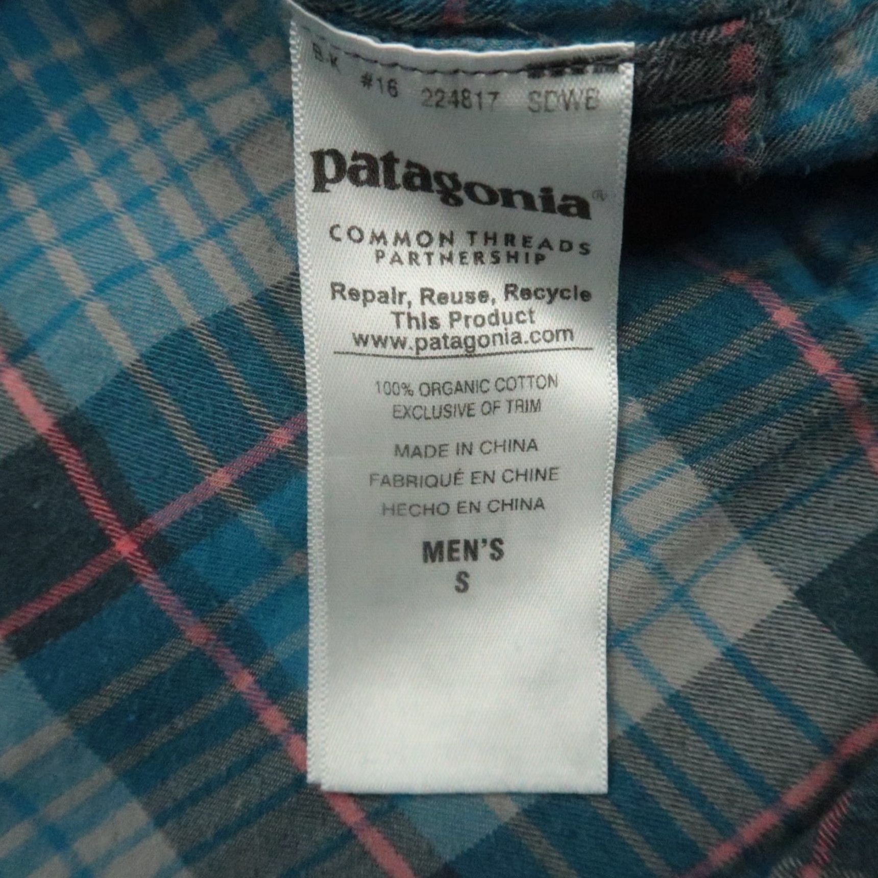 Patagonia Patagonia Shirt Mens Small Blue Plaid Long Sleeve Pima Cotton Button Up Shirt Blue Pockets All Seasons Mens Size US S / EU 44-46 / 1 - 4 Thumbnail