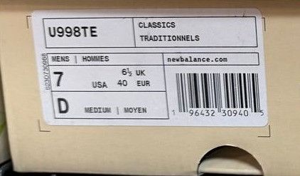 New Balance o1w1db10824 998 Core Rubber-Trimmed Full-Grain Sneakers Size US 7 / EU 40 - 8 Thumbnail