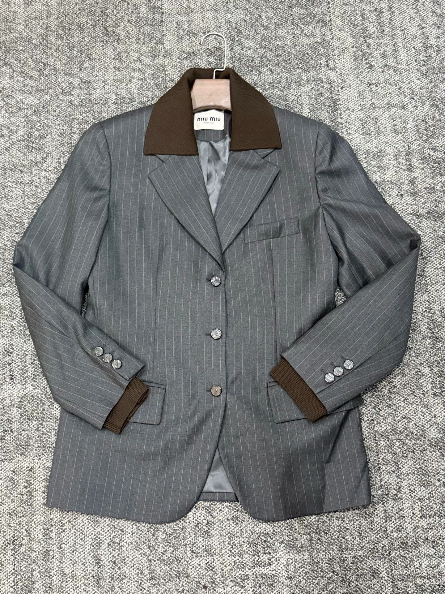 Miu Miu Miu Miu Size 40 Striped Coat Size S / US 4 / IT 40 - 1 Thumbnail