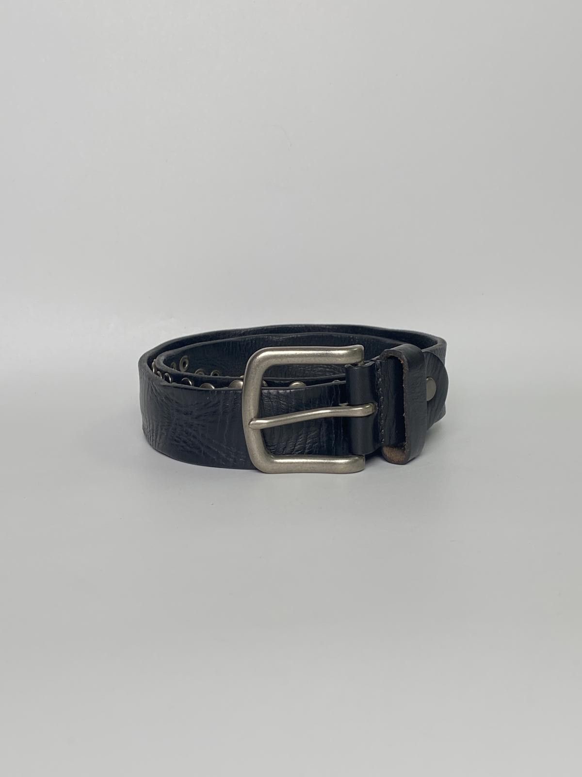 Japanese Brand Vtg Style Studded Genuine Leather Belt OS Size ONE SIZE - 6 Thumbnail