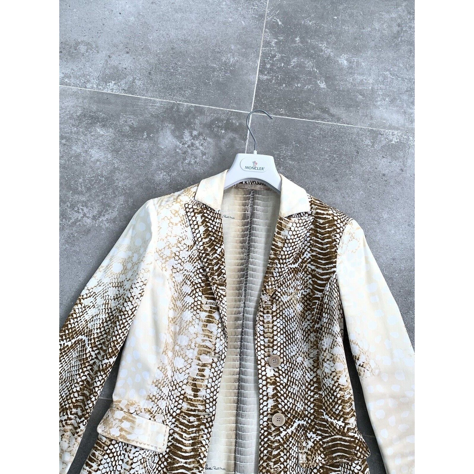 Roberto Cavalli × Vintage Women's ROBERTO CAVALLI Lizard Blazer Jacket SZ S-M EU 36-38 Size M / US 6-8 / IT 42-44 - 3 Thumbnail