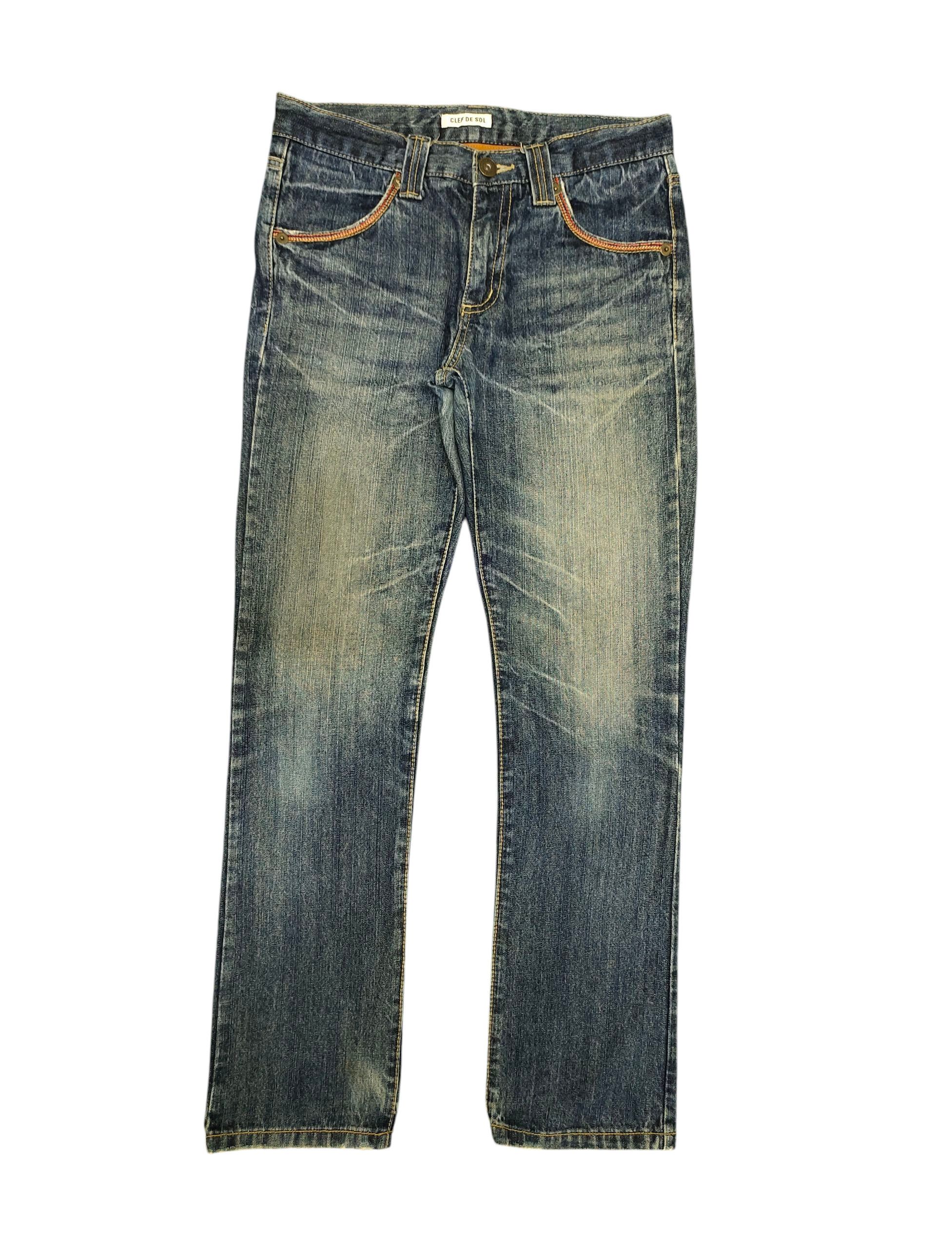 Comme des Garcons × Undercover Vintage Clef De Sol Japan Clawmark Distress Denim Jeans Size US 30 / EU 46 - 1 Thumbnail