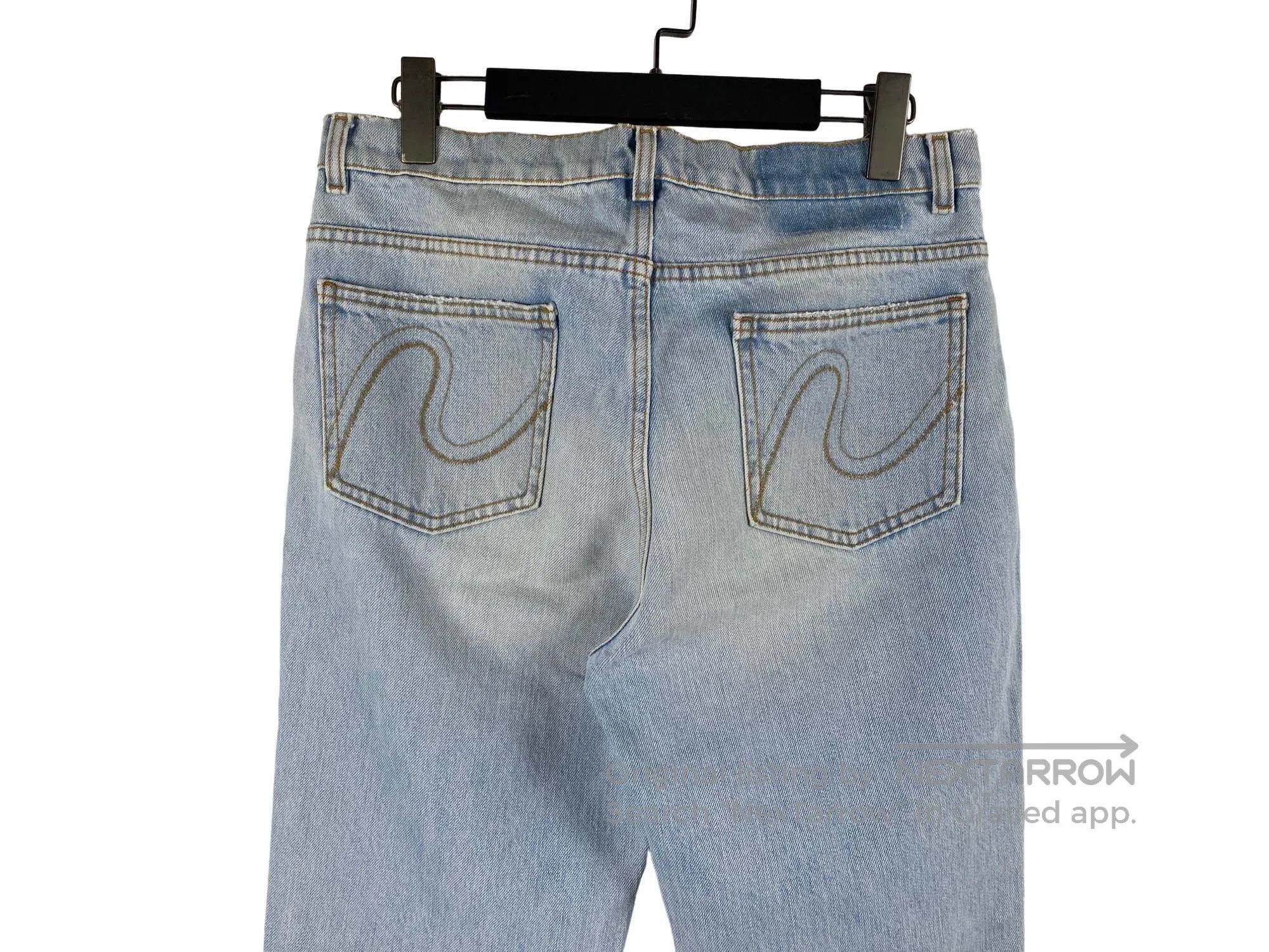 ERL ERL size M Light Wash Destroyed Flare Denim Pants Size US 28 / EU 44 - 5 Thumbnail