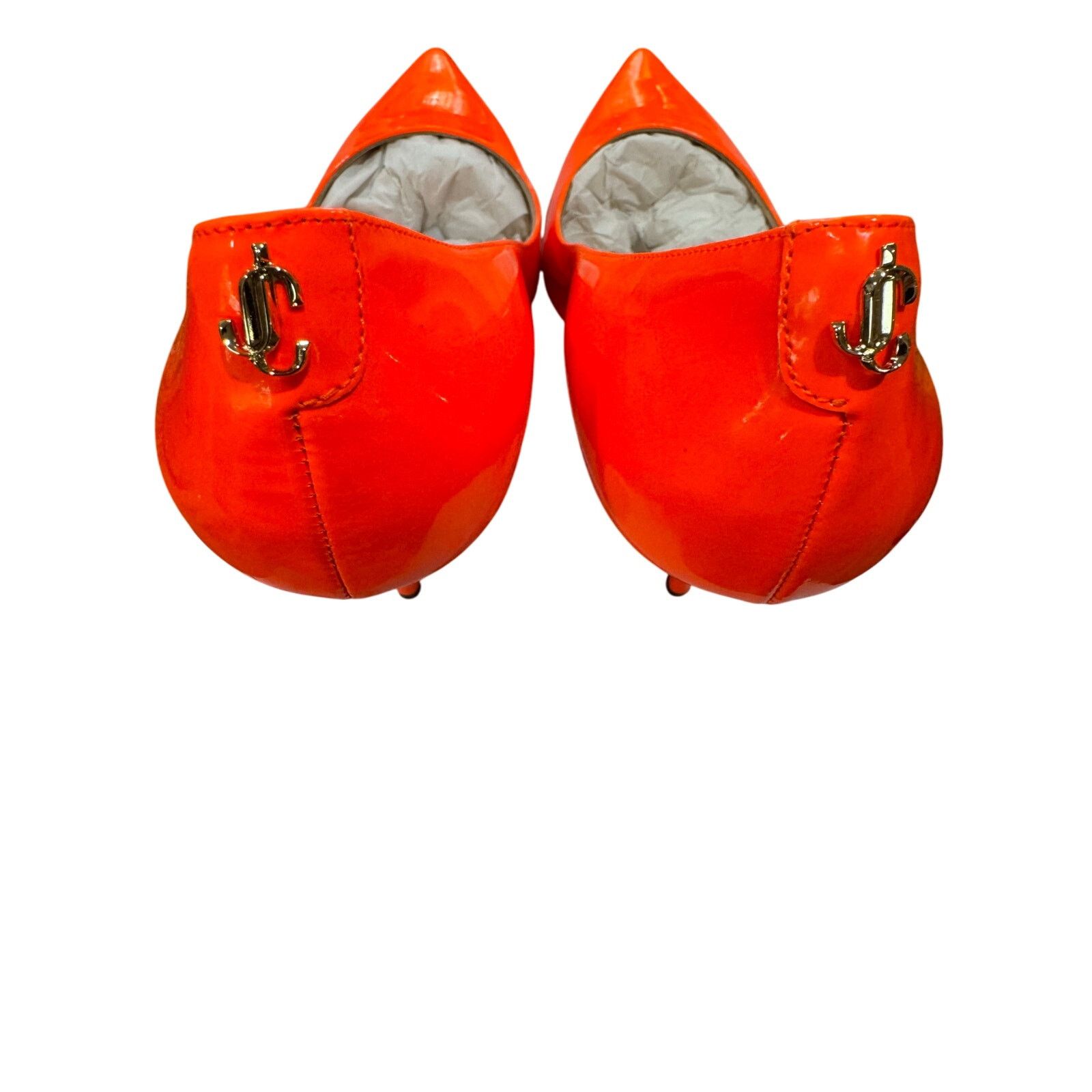 Jimmy Choo Jimmy Choo Love 100 Orange Patent Leather Pumps Size 35.5 EU Size US 5.5 / IT 35.5 - 11 Thumbnail